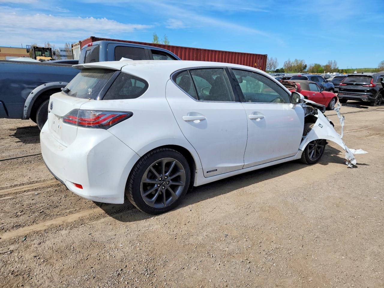2013 Lexus Ct 200 White vin: JTHKD5BH8D2139539