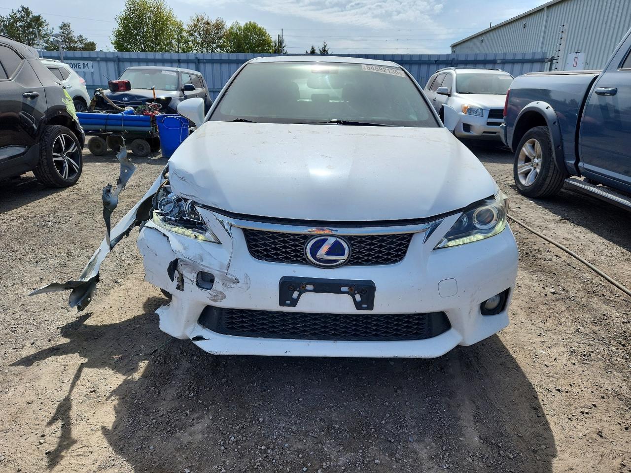 2013 Lexus Ct 200 White vin: JTHKD5BH8D2139539