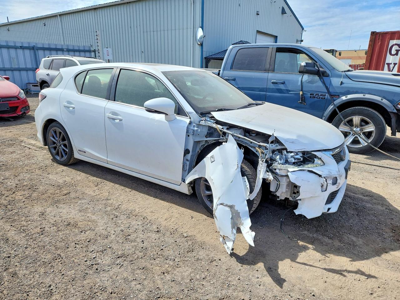 2013 Lexus Ct 200 White vin: JTHKD5BH8D2139539