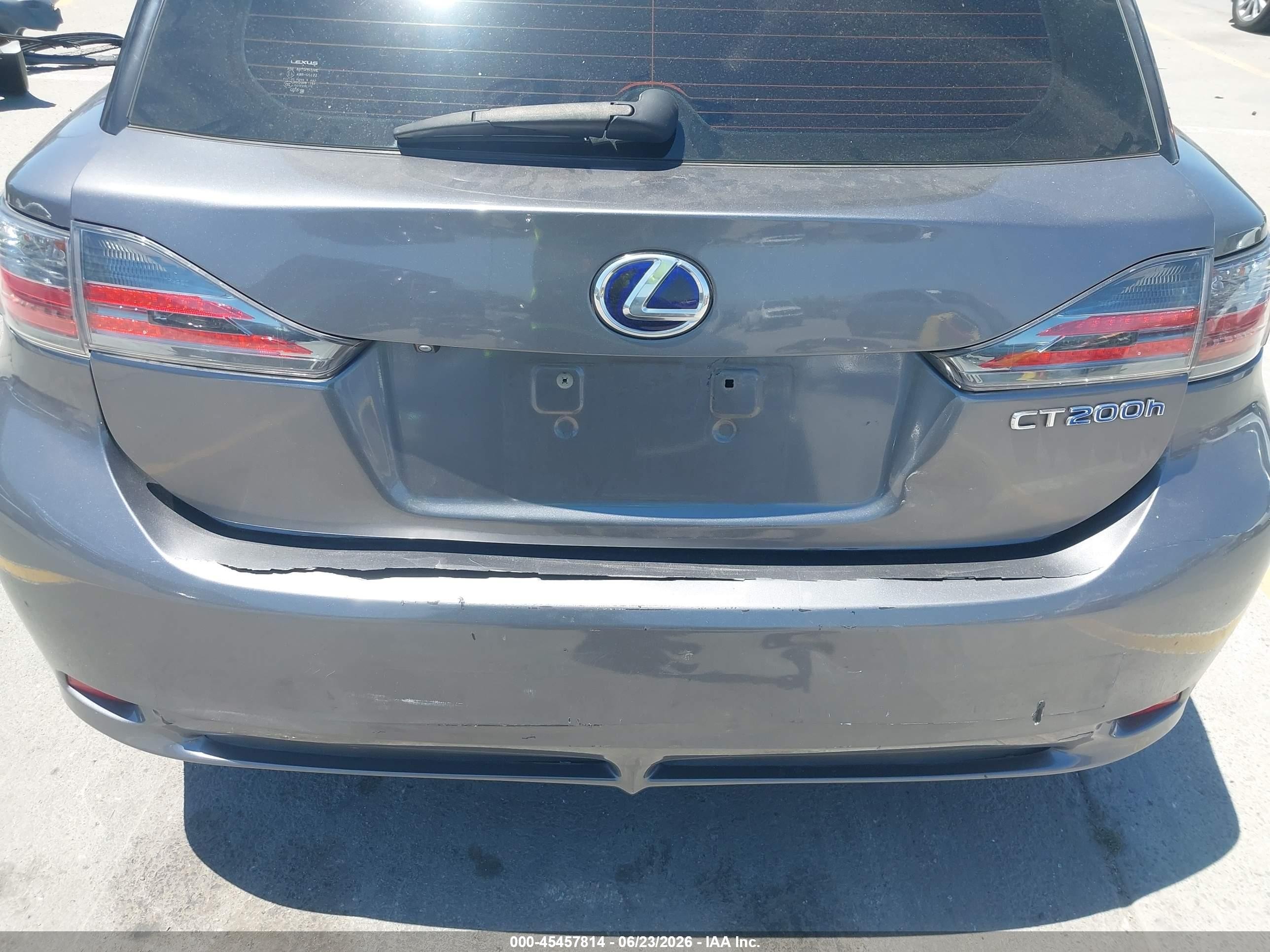 2013 Lexus Ct 200h   Gray vin: JTHKD5BH8D2150220