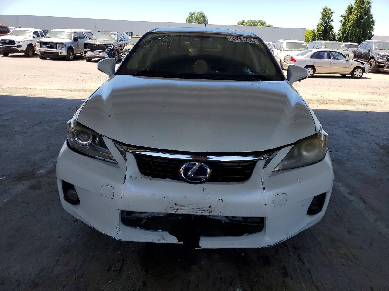 2013 Lexus Ct 200 White vin: JTHKD5BH8D2157958