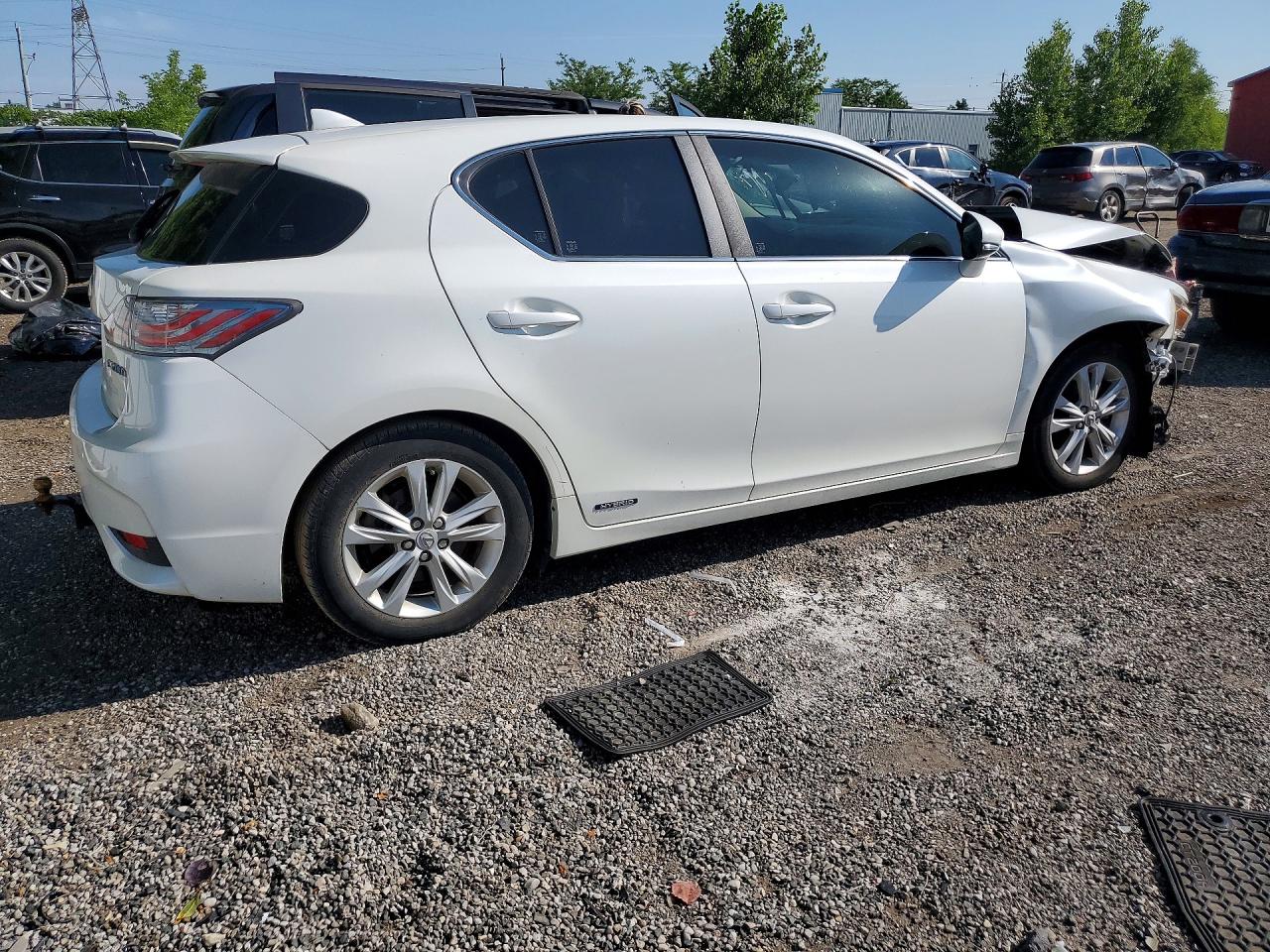 2014 Lexus Ct 200 White vin: JTHKD5BH8E2182098