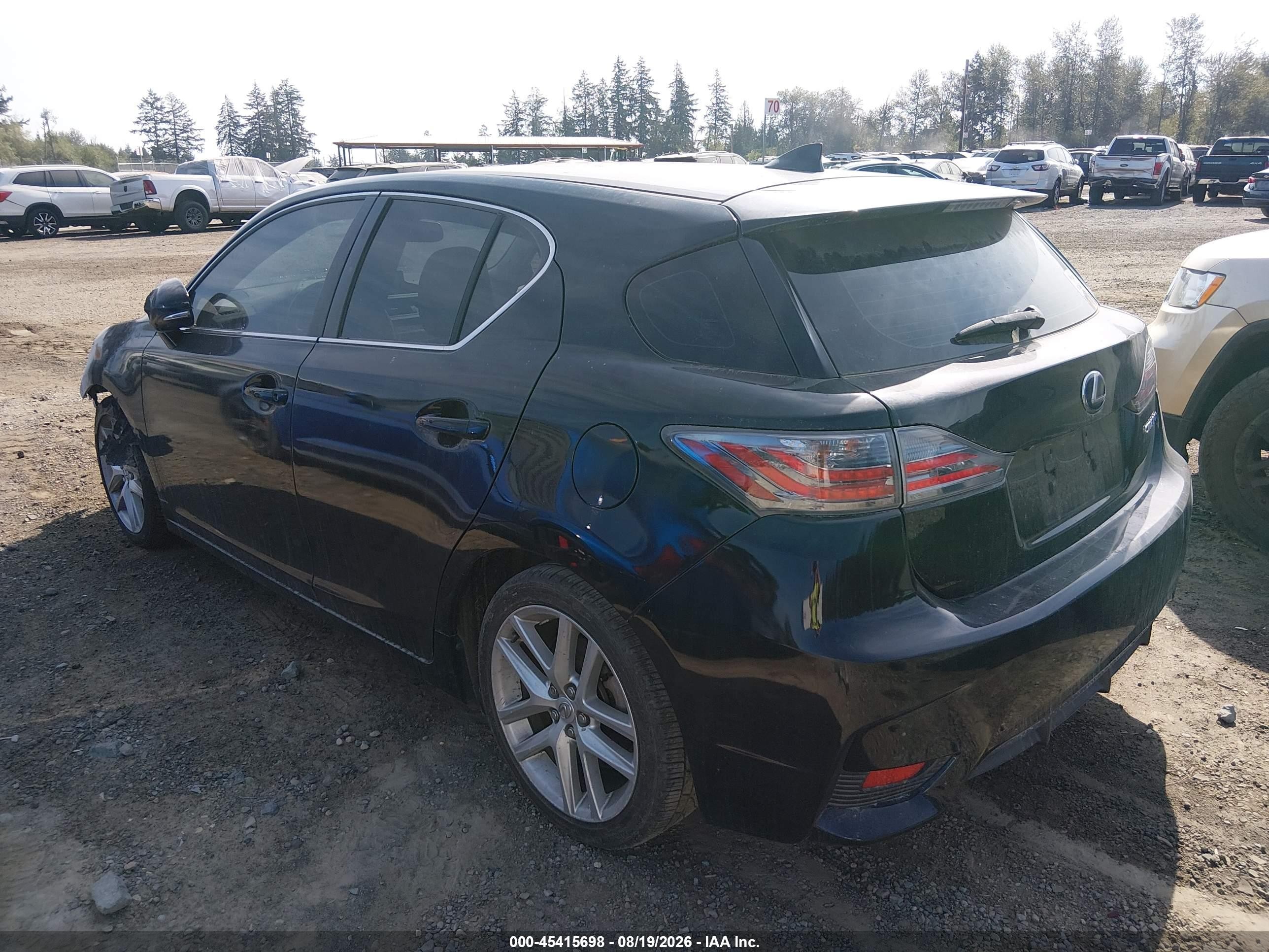 2015 Lexus Ct 200h   Black vin: JTHKD5BH8F2223797