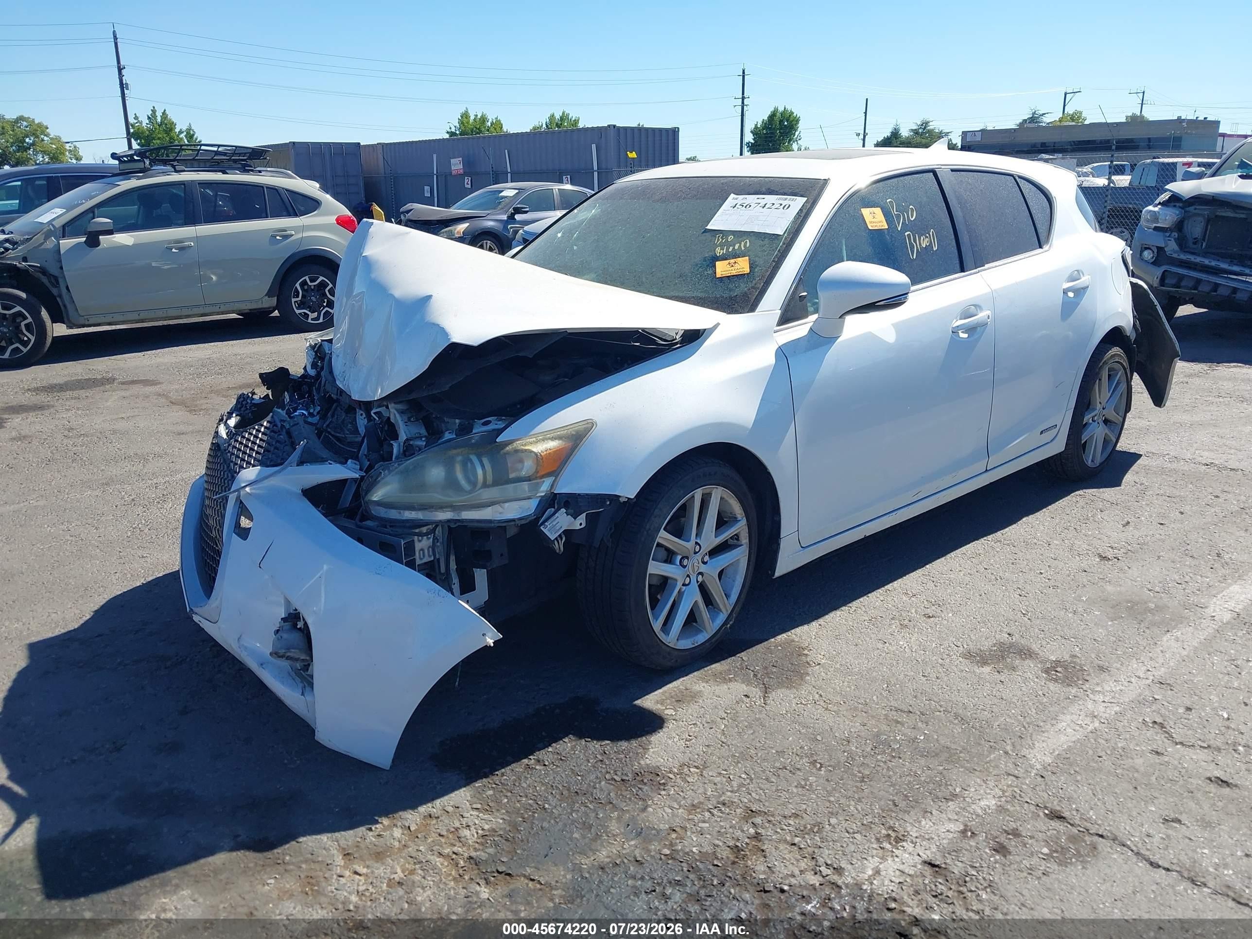 2015 Lexus Ct 200h White vin: JTHKD5BH8F2238204
