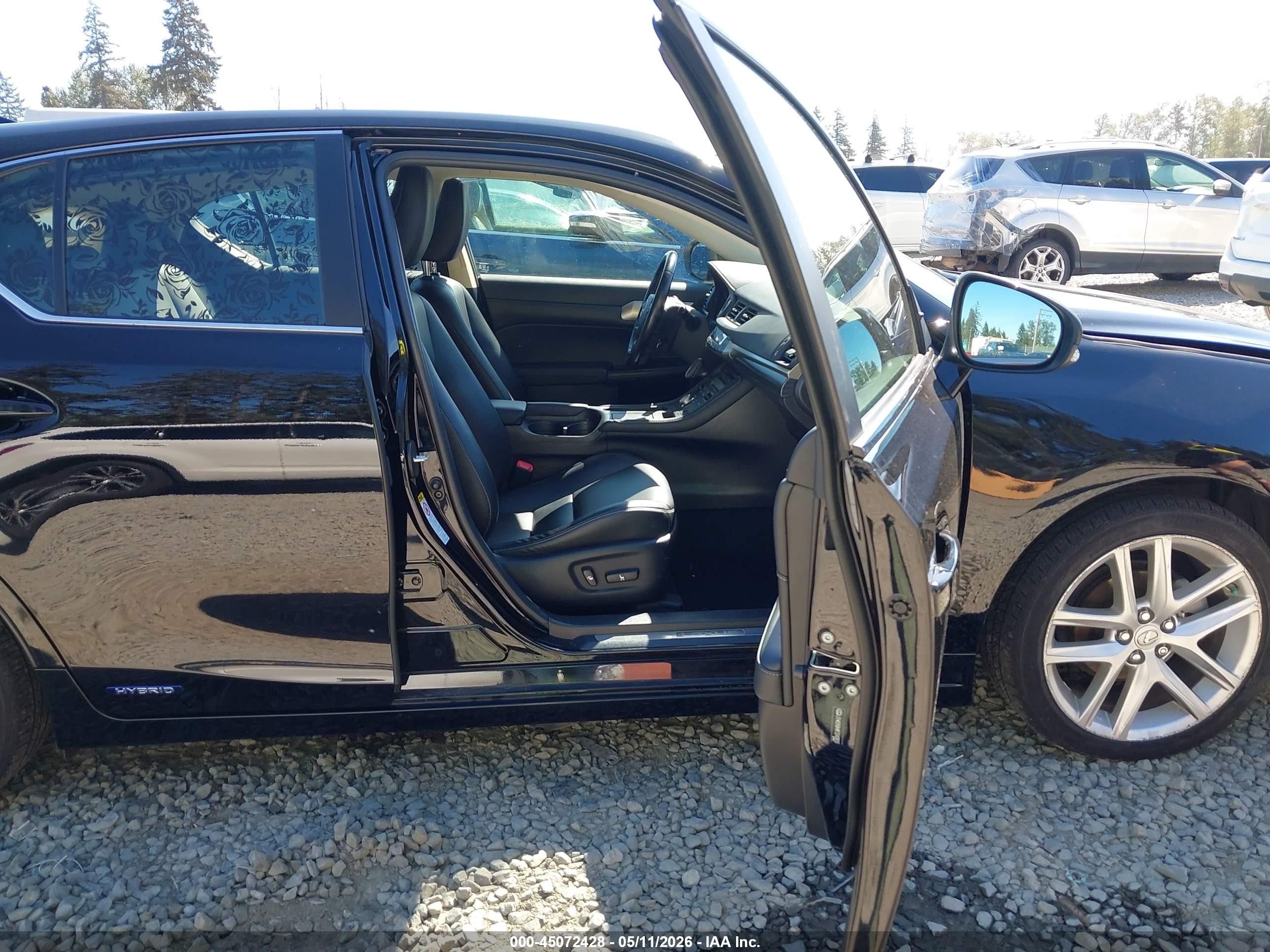 2015 Lexus Ct 200h Black vin: JTHKD5BH8F2243810