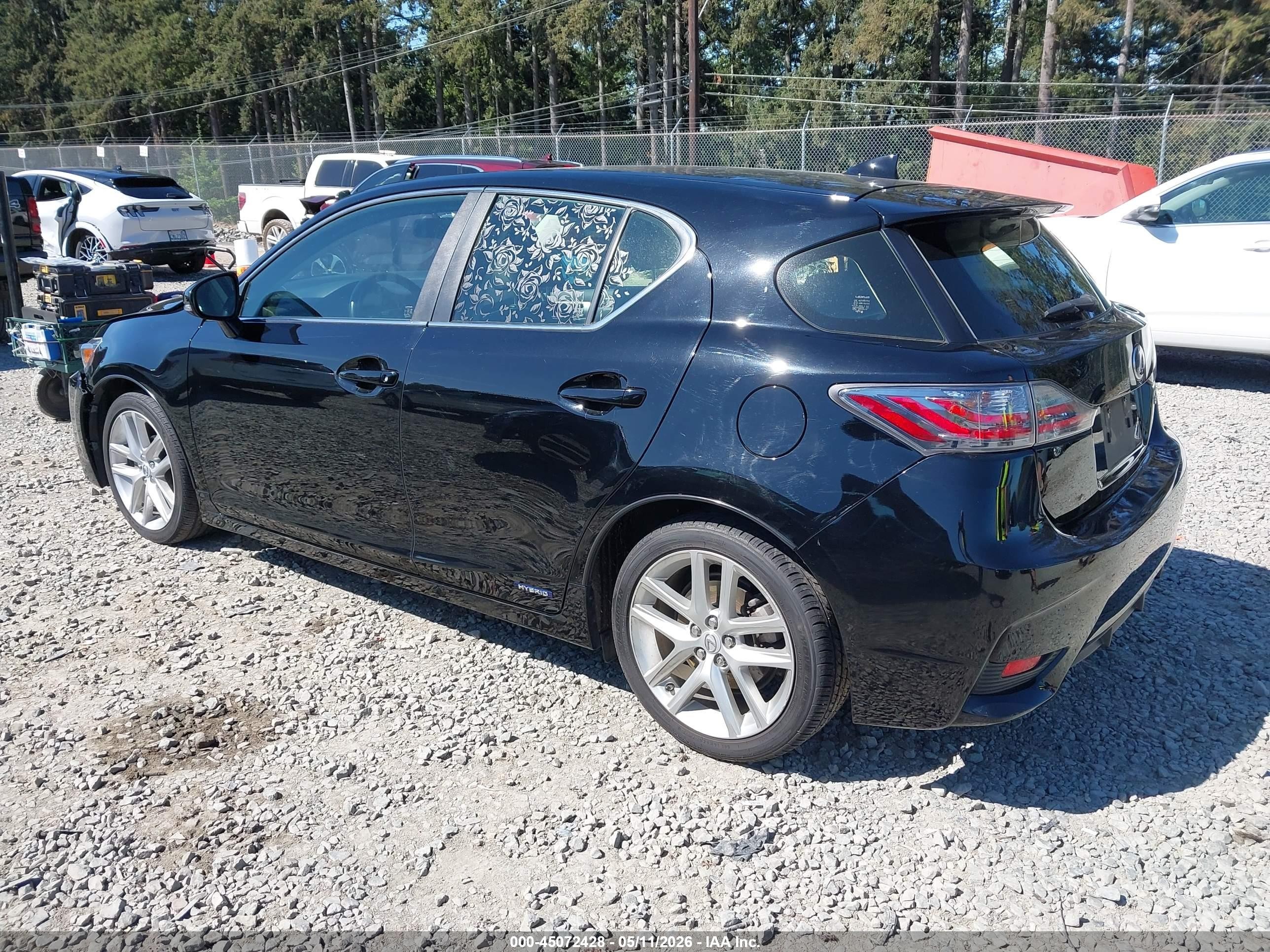 2015 Lexus Ct 200h Black vin: JTHKD5BH8F2243810