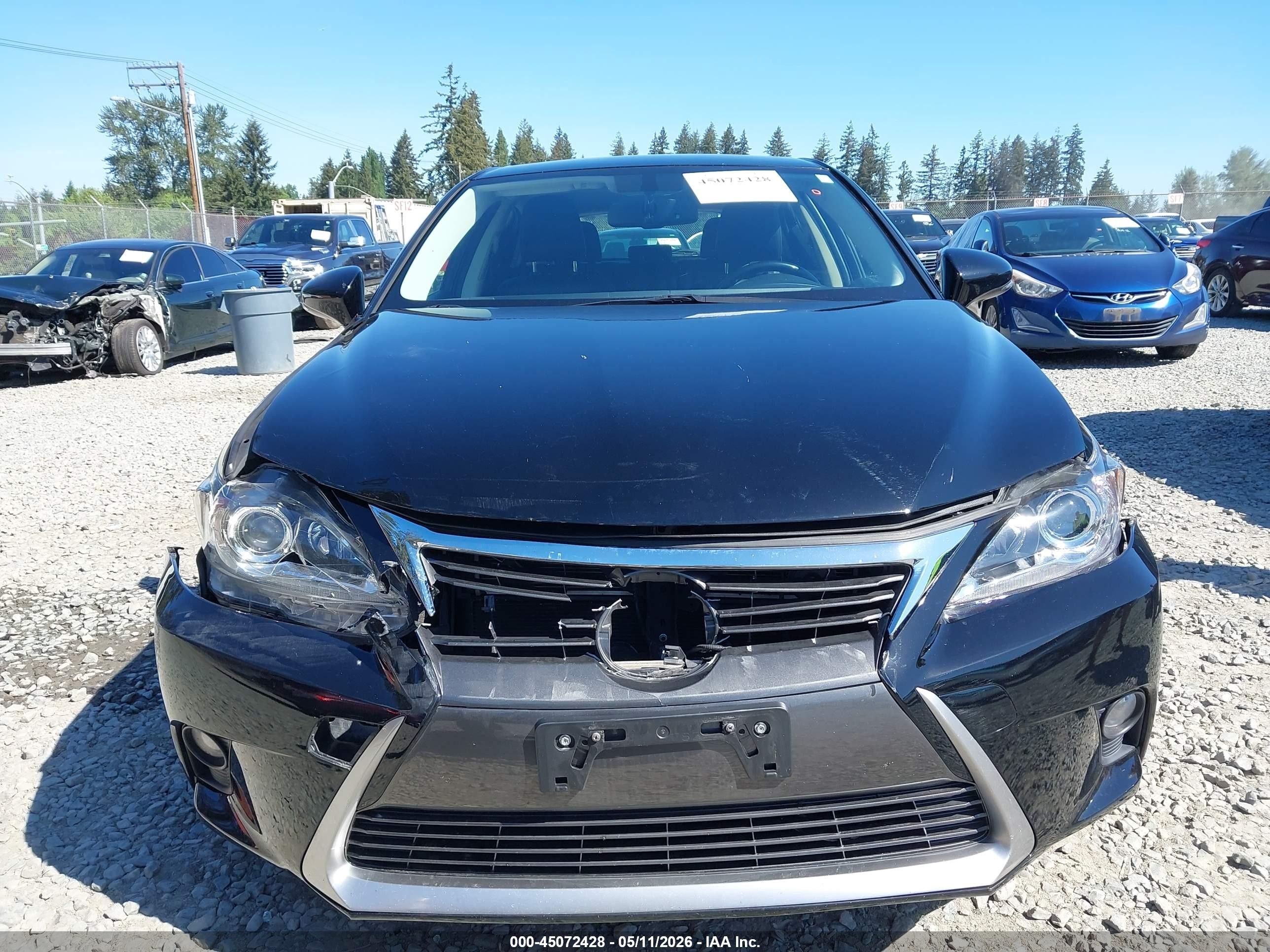 2015 Lexus Ct 200h Black vin: JTHKD5BH8F2243810