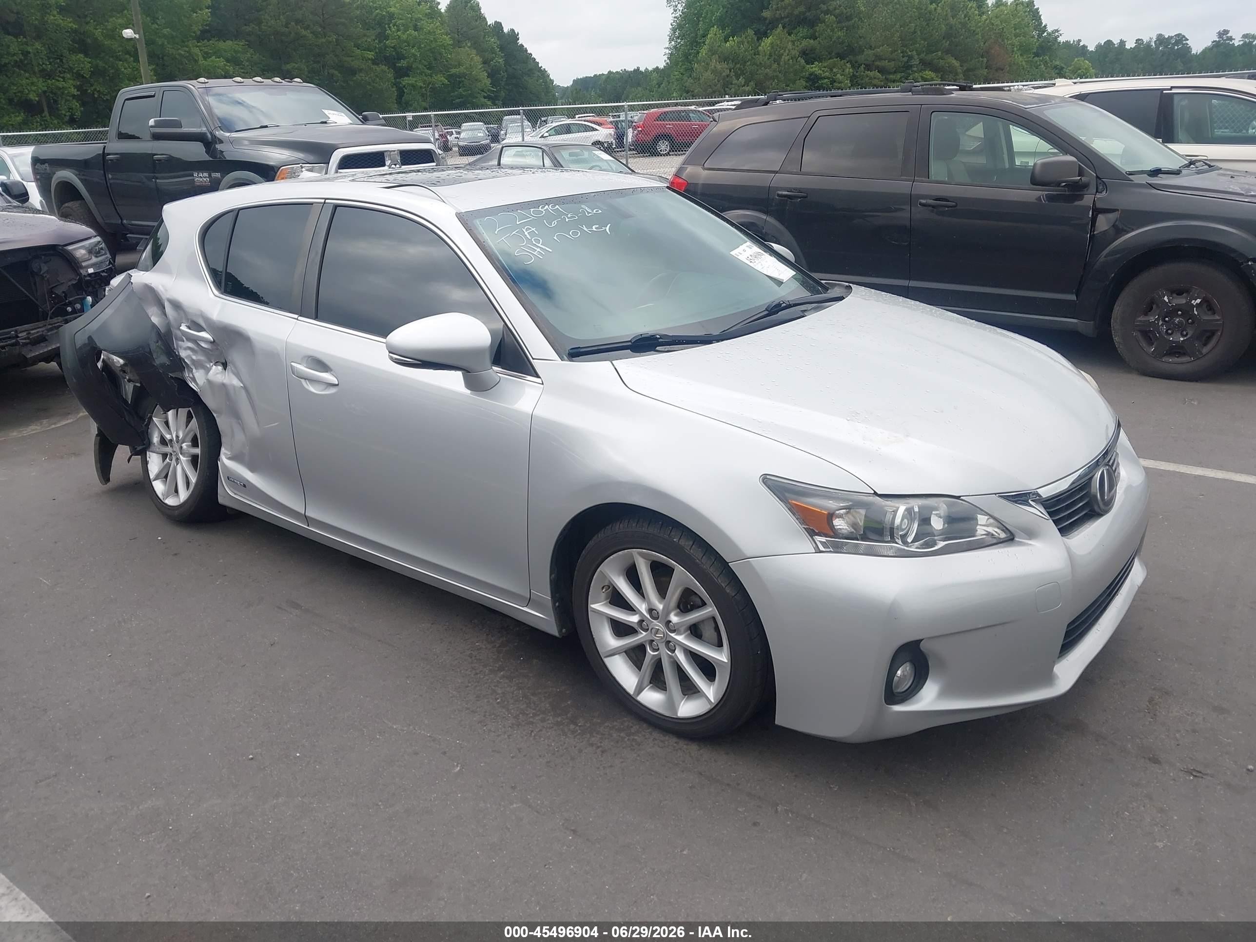 2011 Lexus Ct 200h Premium Silver vin: JTHKD5BH9B2034943
