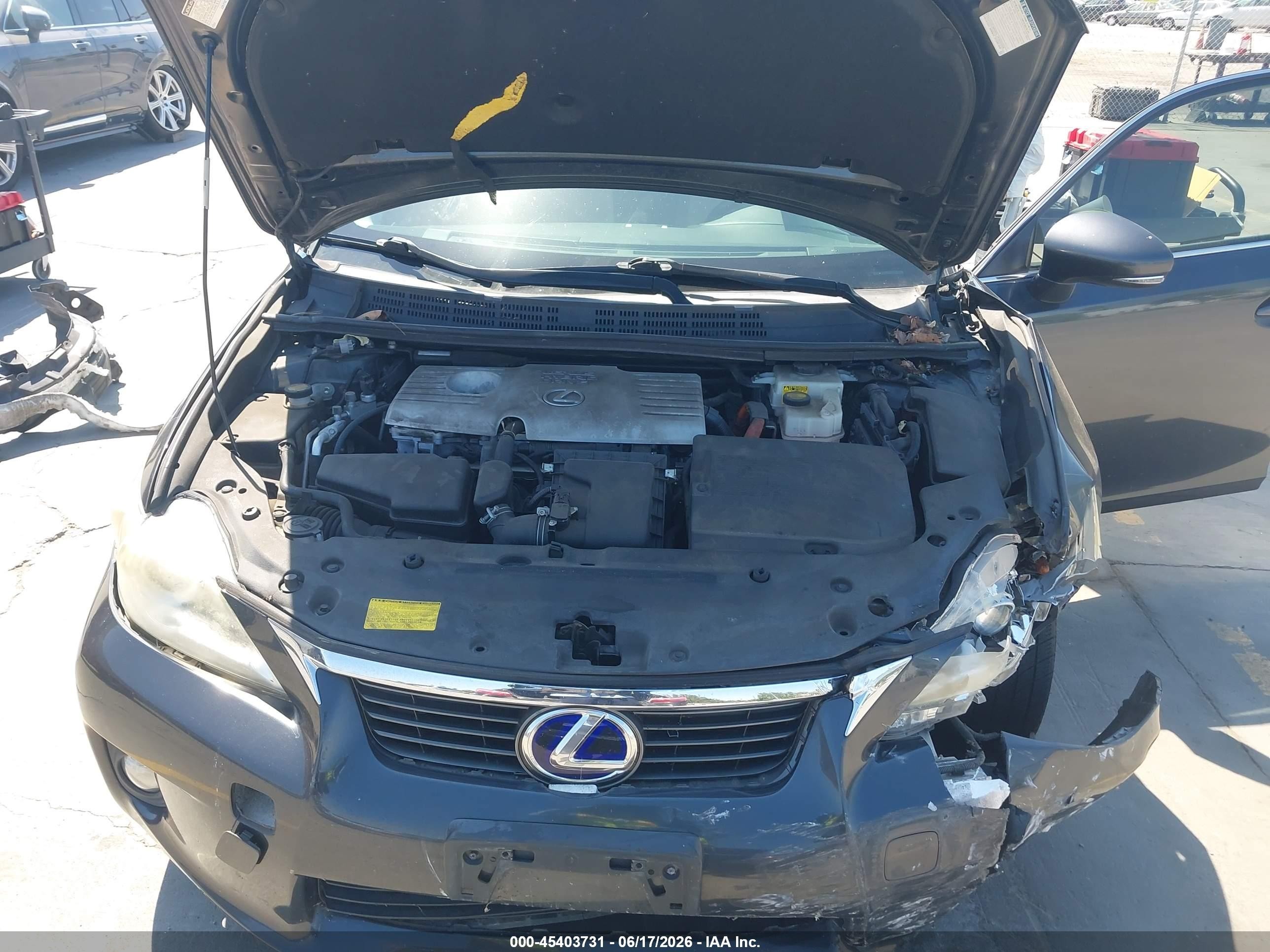 2011 Lexus Ct 200h Premium Black vin: JTHKD5BH9B2043464