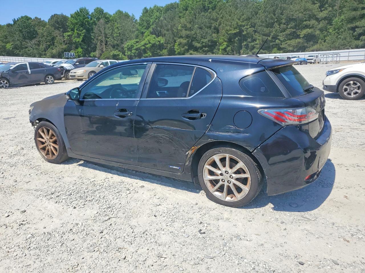 2012 Lexus Ct 200 Black vin: JTHKD5BH9C2049511