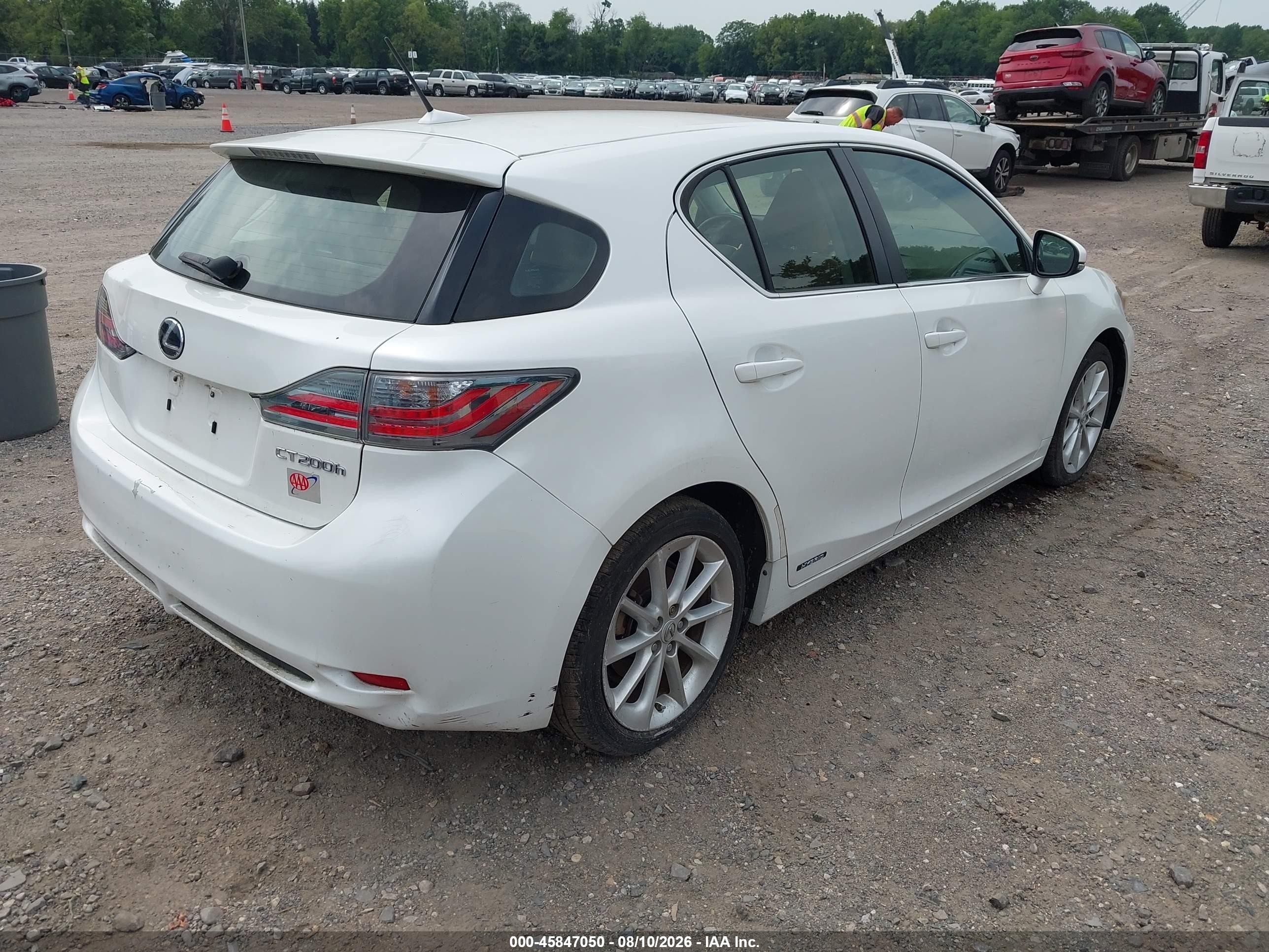 2012 Lexus Ct 200h Premium Белый vin: JTHKD5BH9C2055289