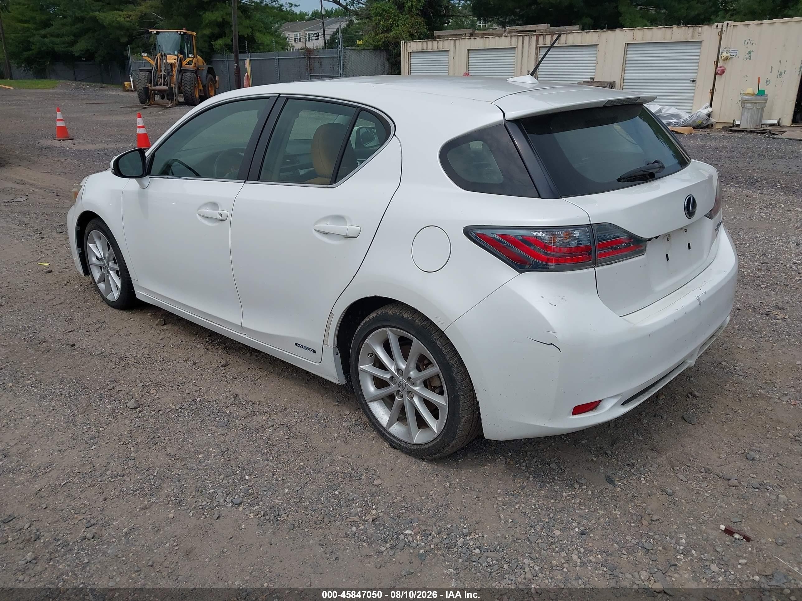 2012 Lexus Ct 200h Premium Белый vin: JTHKD5BH9C2055289
