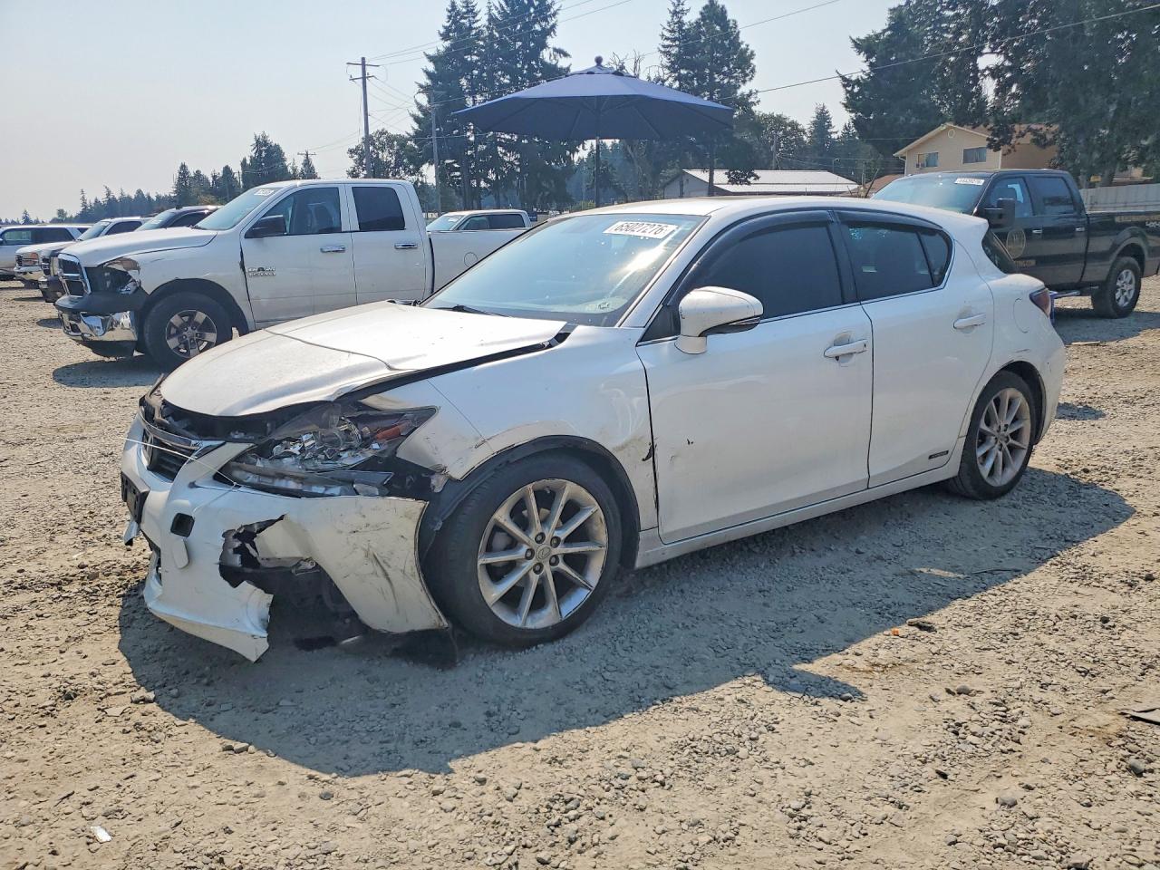 2012 Lexus Ct 200 White vin: JTHKD5BH9C2069449