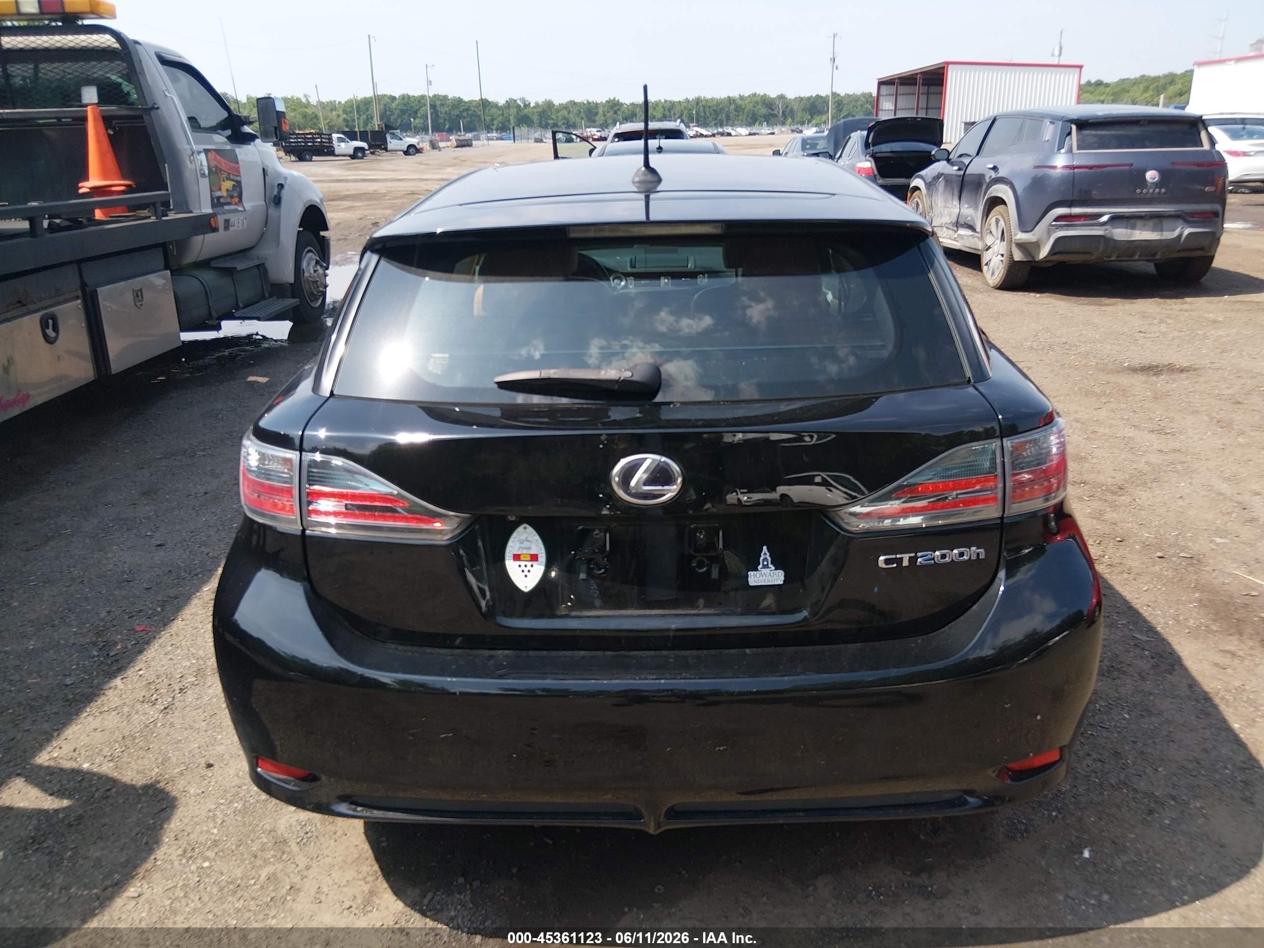 2012 Lexus Ct 200h Premium Black vin: JTHKD5BH9C2069774