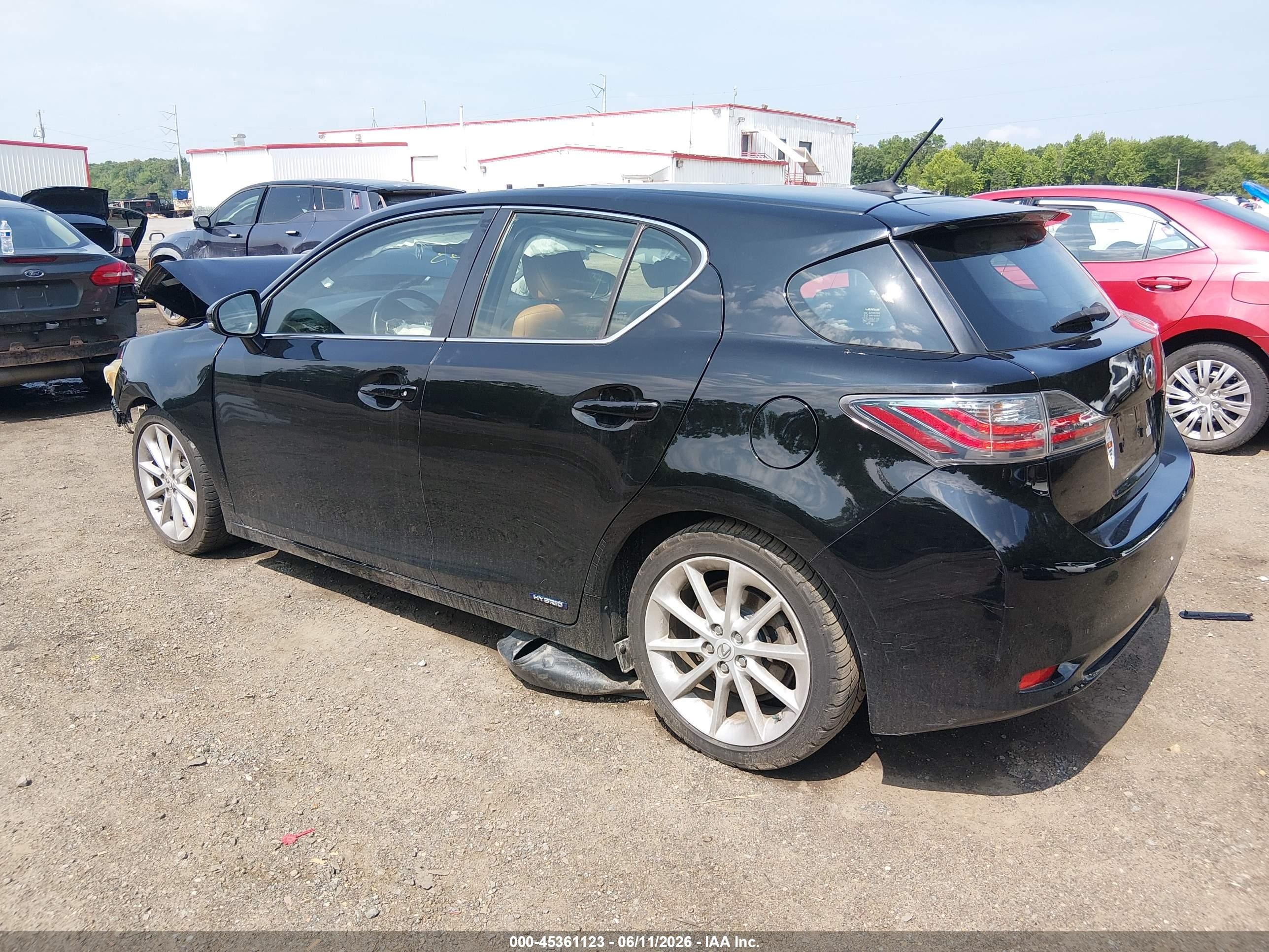2012 Lexus Ct 200h Premium Black vin: JTHKD5BH9C2069774
