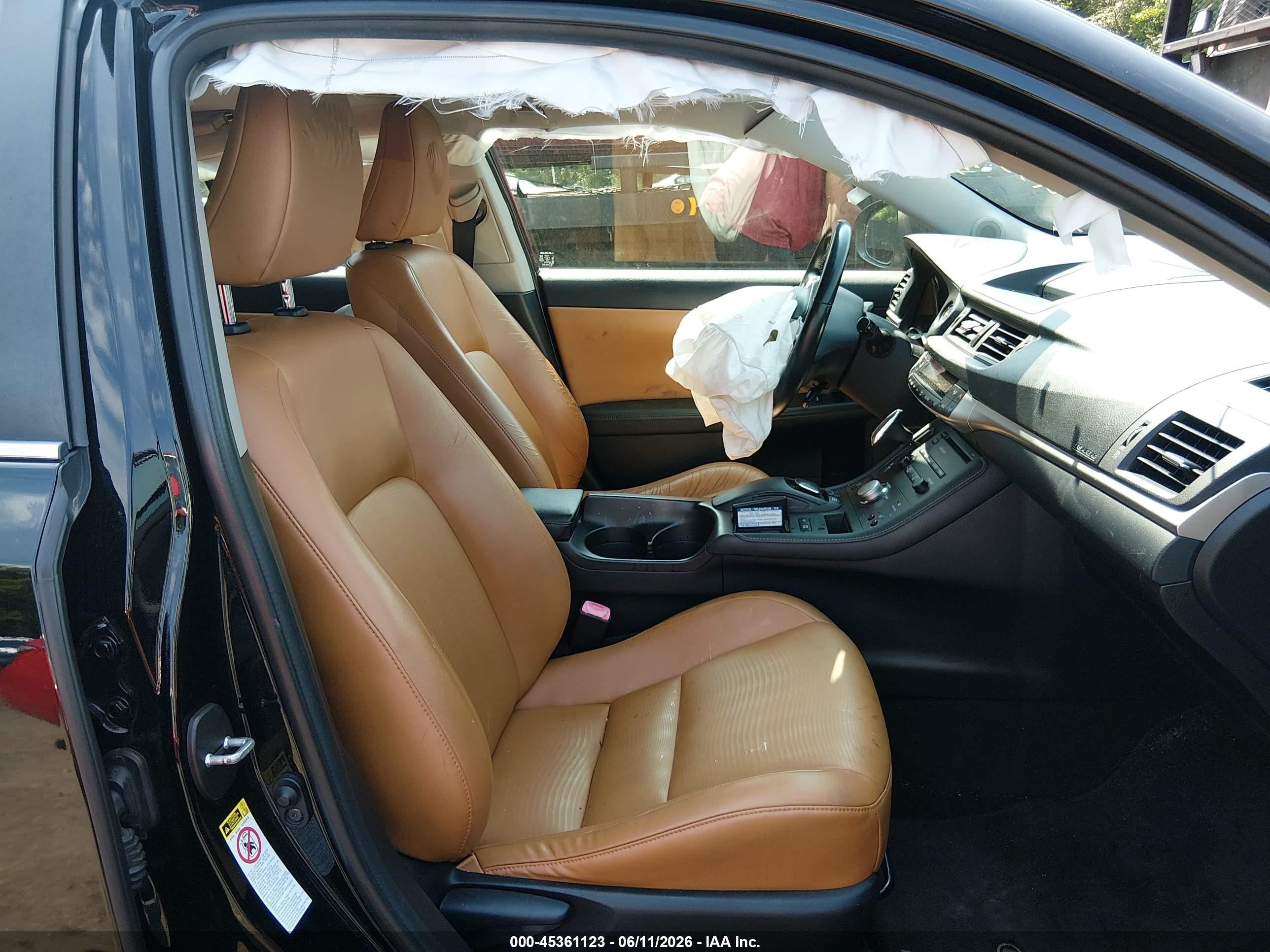 2012 Lexus Ct 200h Premium Black vin: JTHKD5BH9C2069774