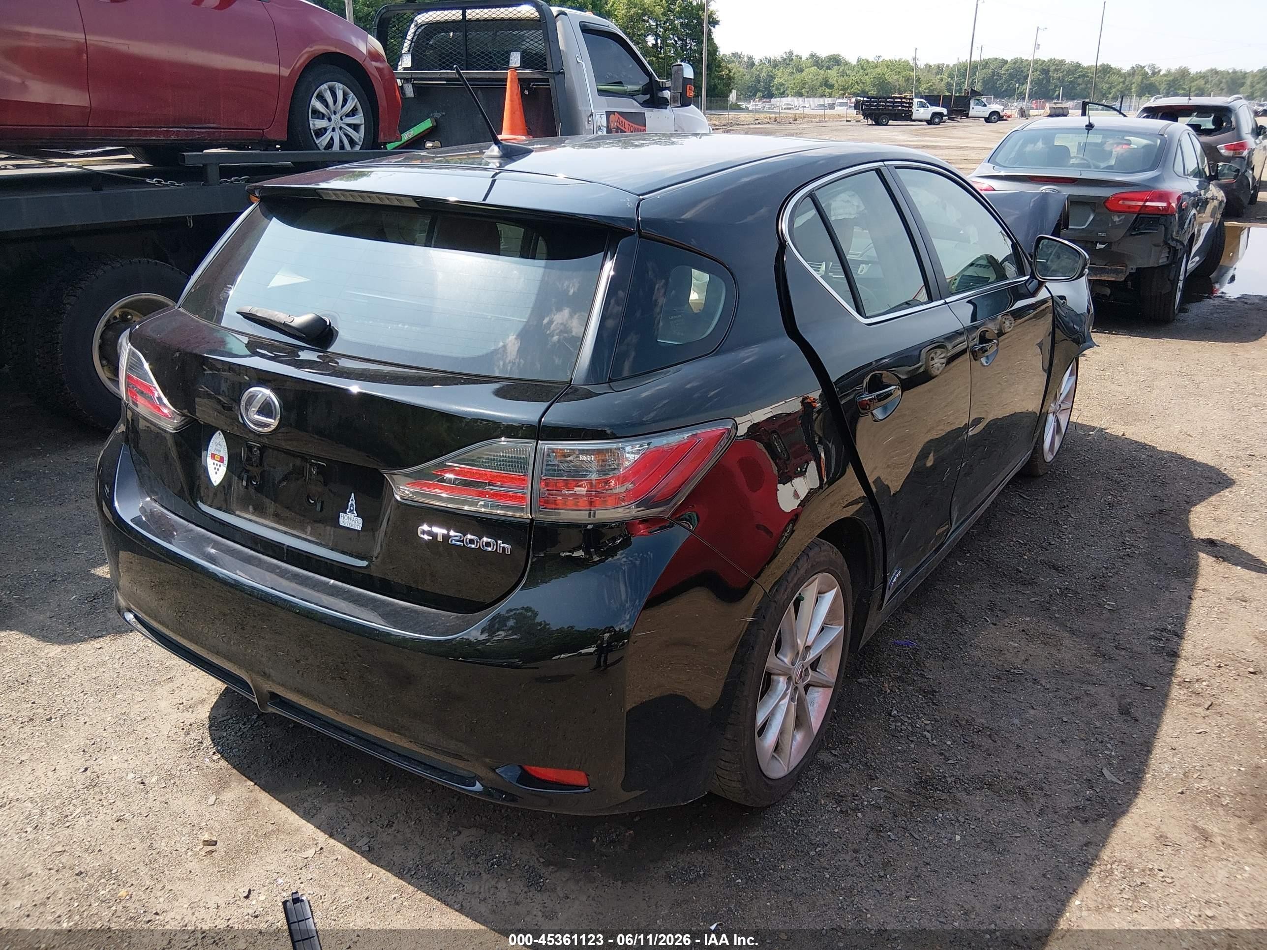 2012 Lexus Ct 200h Premium Black vin: JTHKD5BH9C2069774