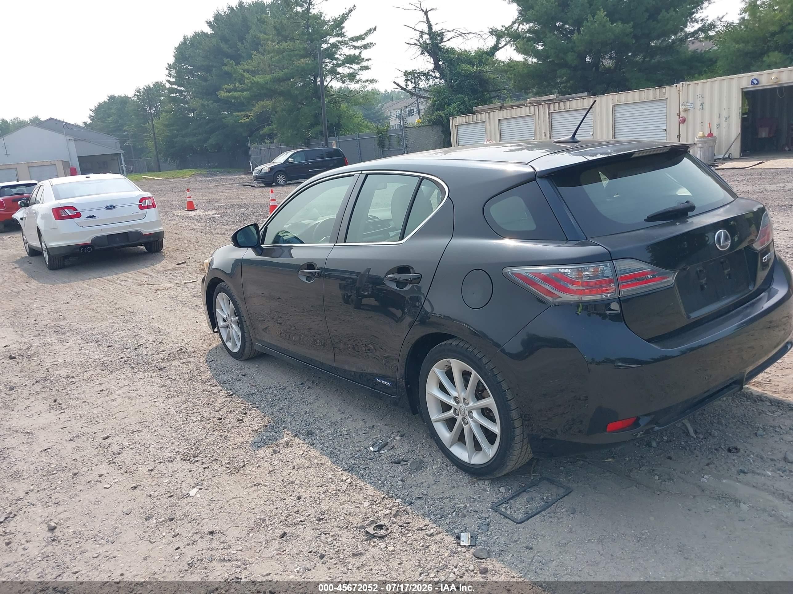 2012 Lexus Ct 200h Premium Black vin: JTHKD5BH9C2070827