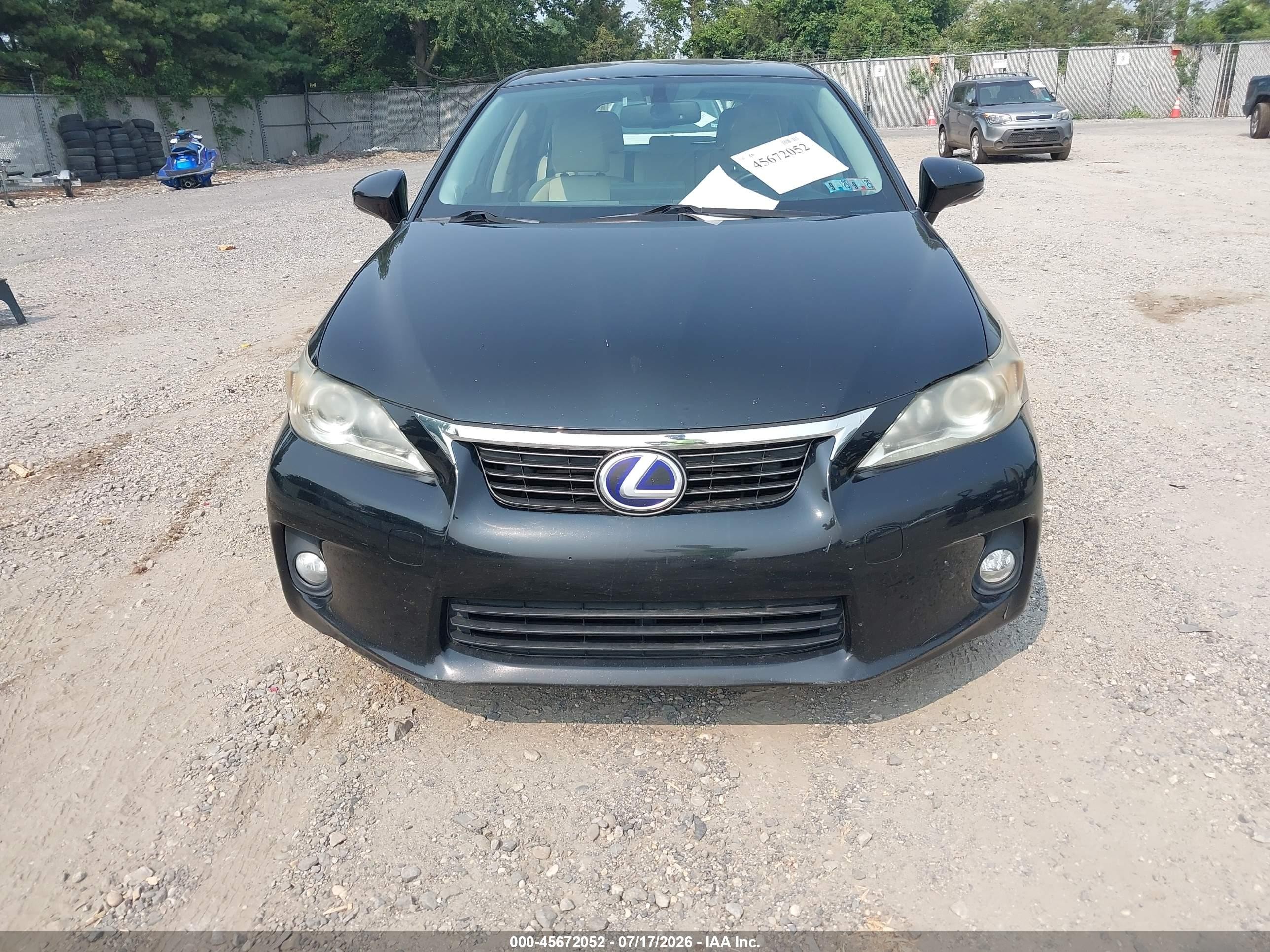 2012 Lexus Ct 200h Premium Black vin: JTHKD5BH9C2070827