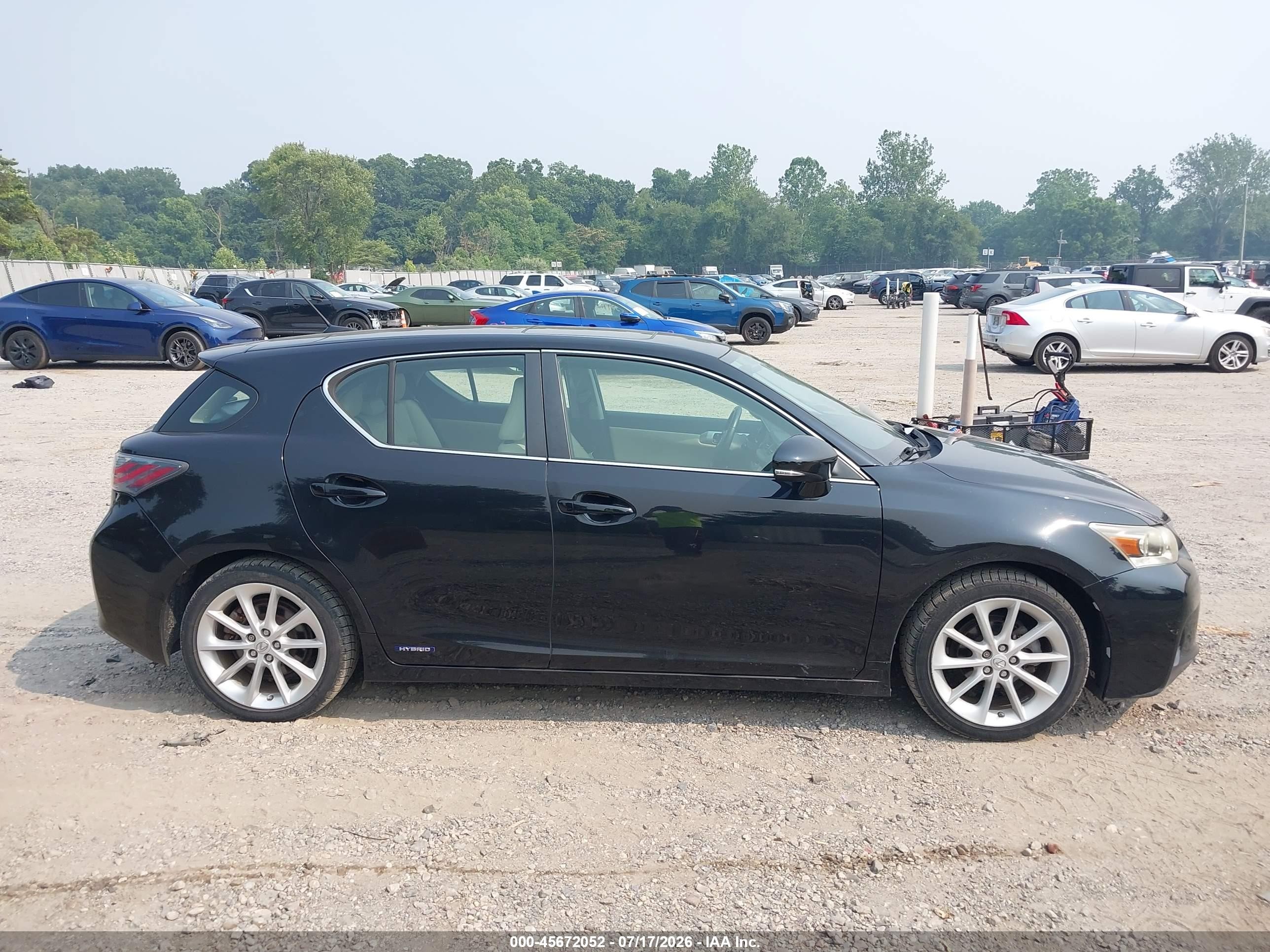 2012 Lexus Ct 200h Premium Black vin: JTHKD5BH9C2070827