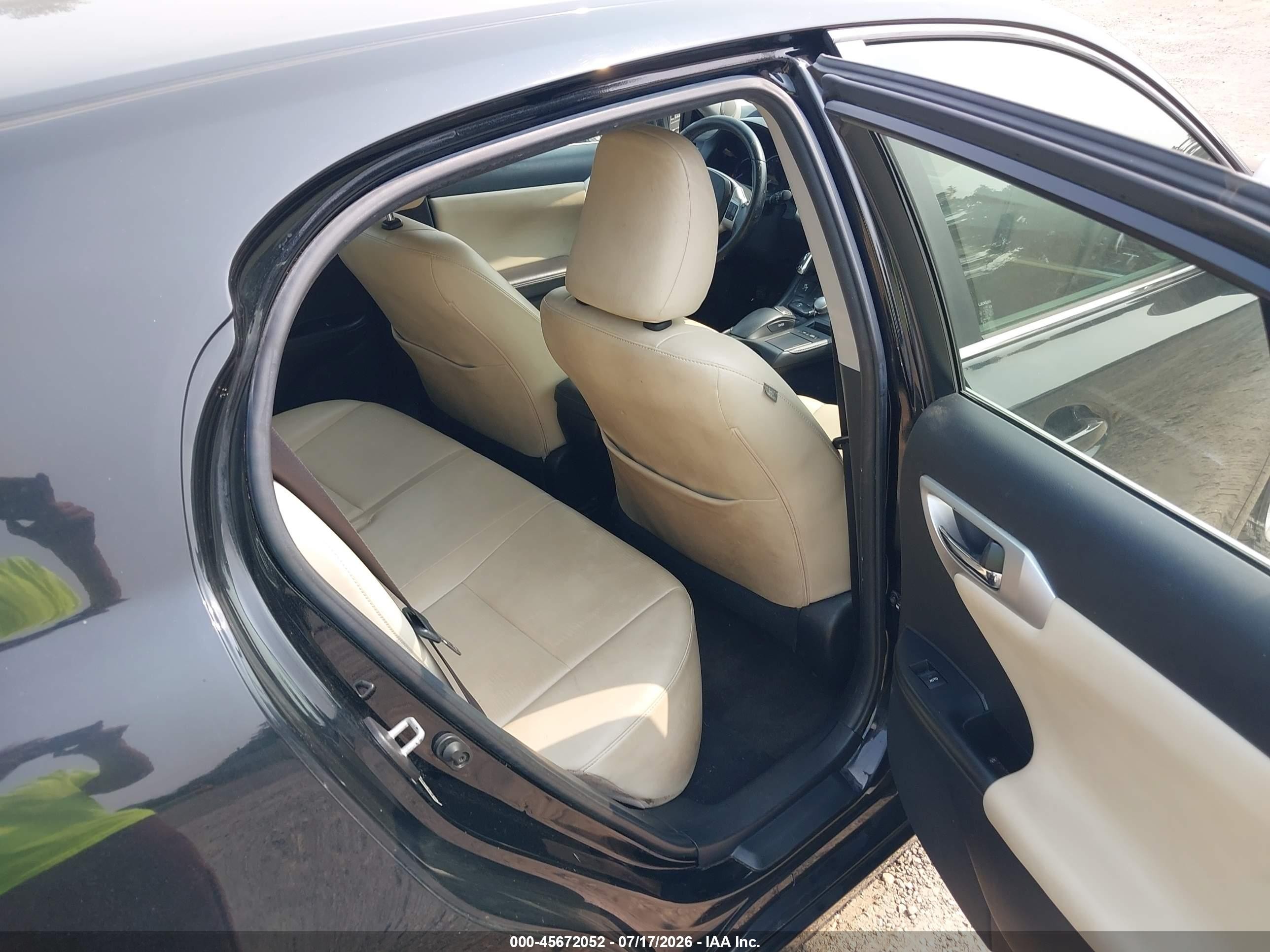 2012 Lexus Ct 200h Premium Black vin: JTHKD5BH9C2070827