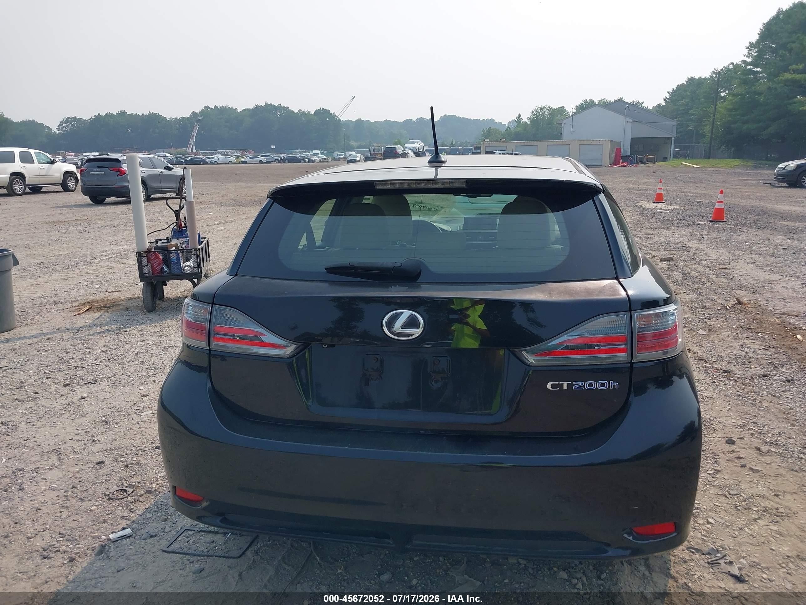 2012 Lexus Ct 200h Premium Black vin: JTHKD5BH9C2070827
