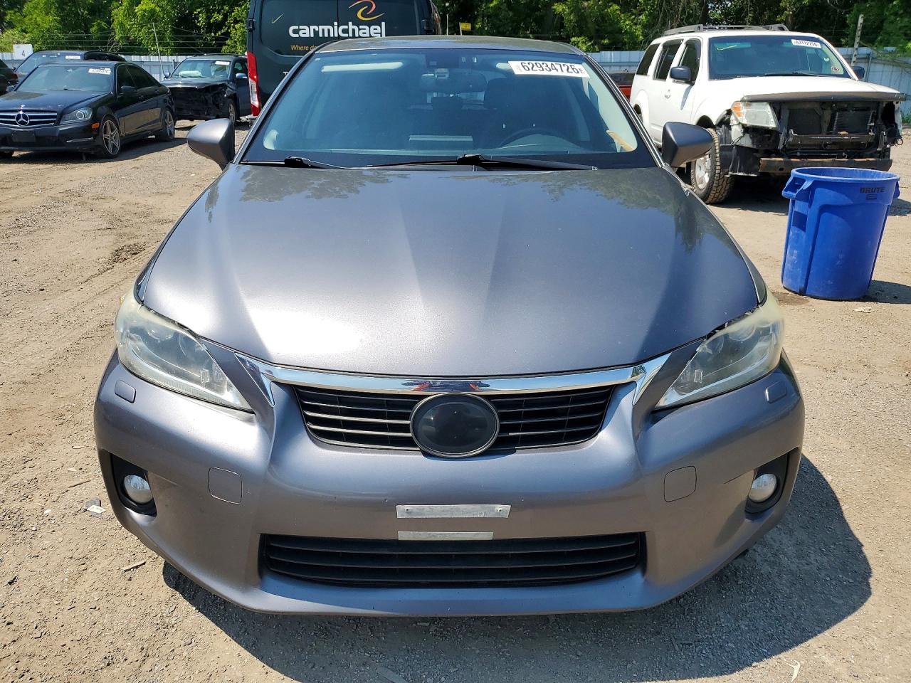 2012 Lexus Ct 200h Base Gray vin: JTHKD5BH9C2087496