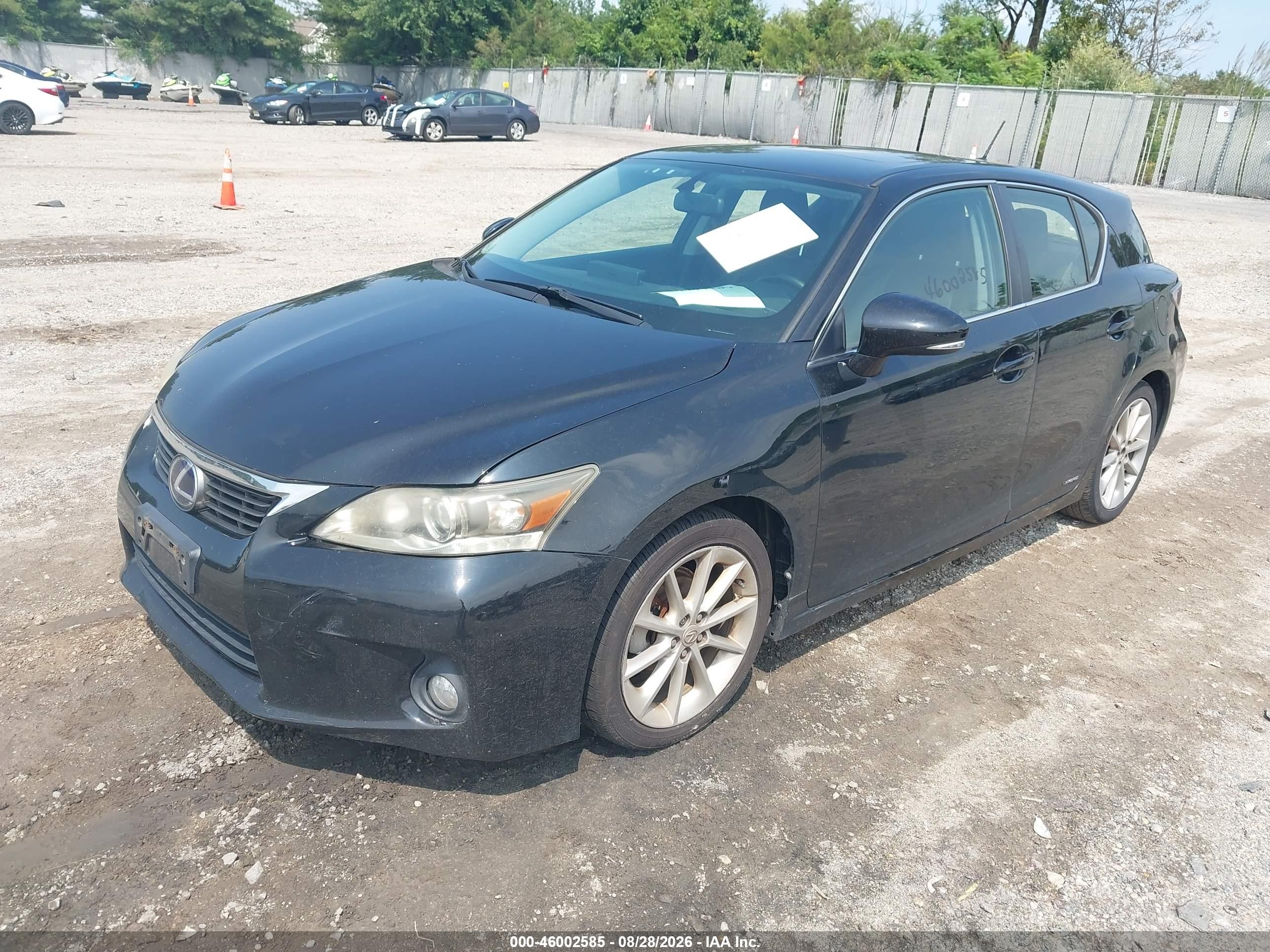 2012 Lexus Ct 200h Premium Black vin: JTHKD5BH9C2088177