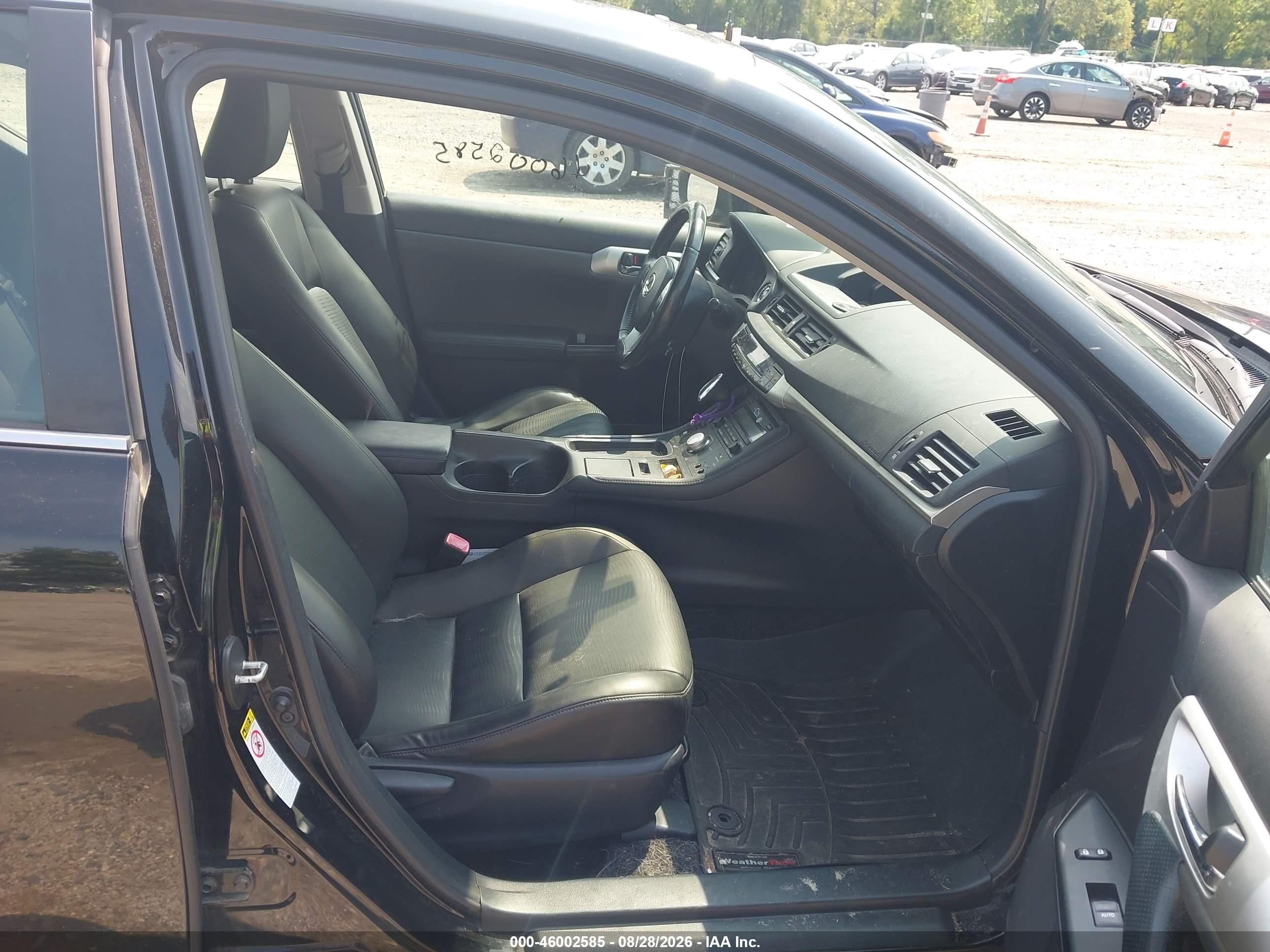 2012 Lexus Ct 200h Premium Black vin: JTHKD5BH9C2088177