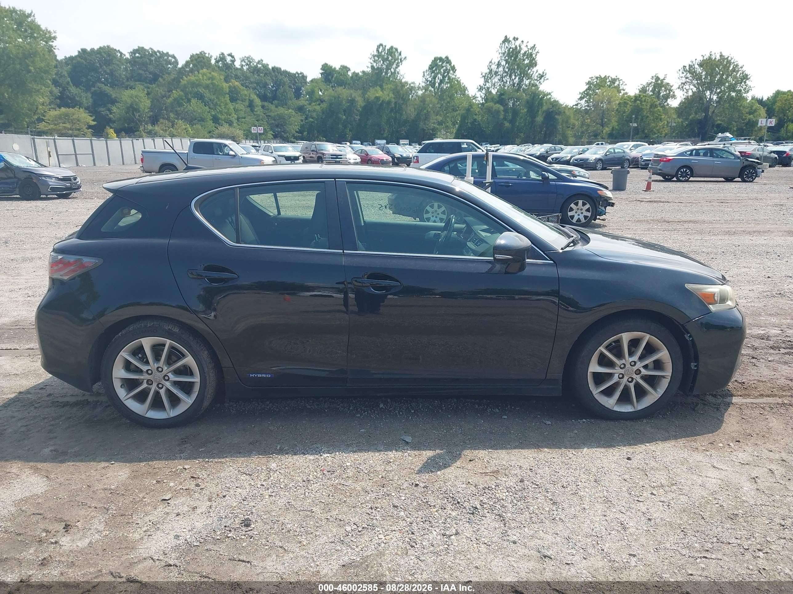 2012 Lexus Ct 200h Premium Black vin: JTHKD5BH9C2088177
