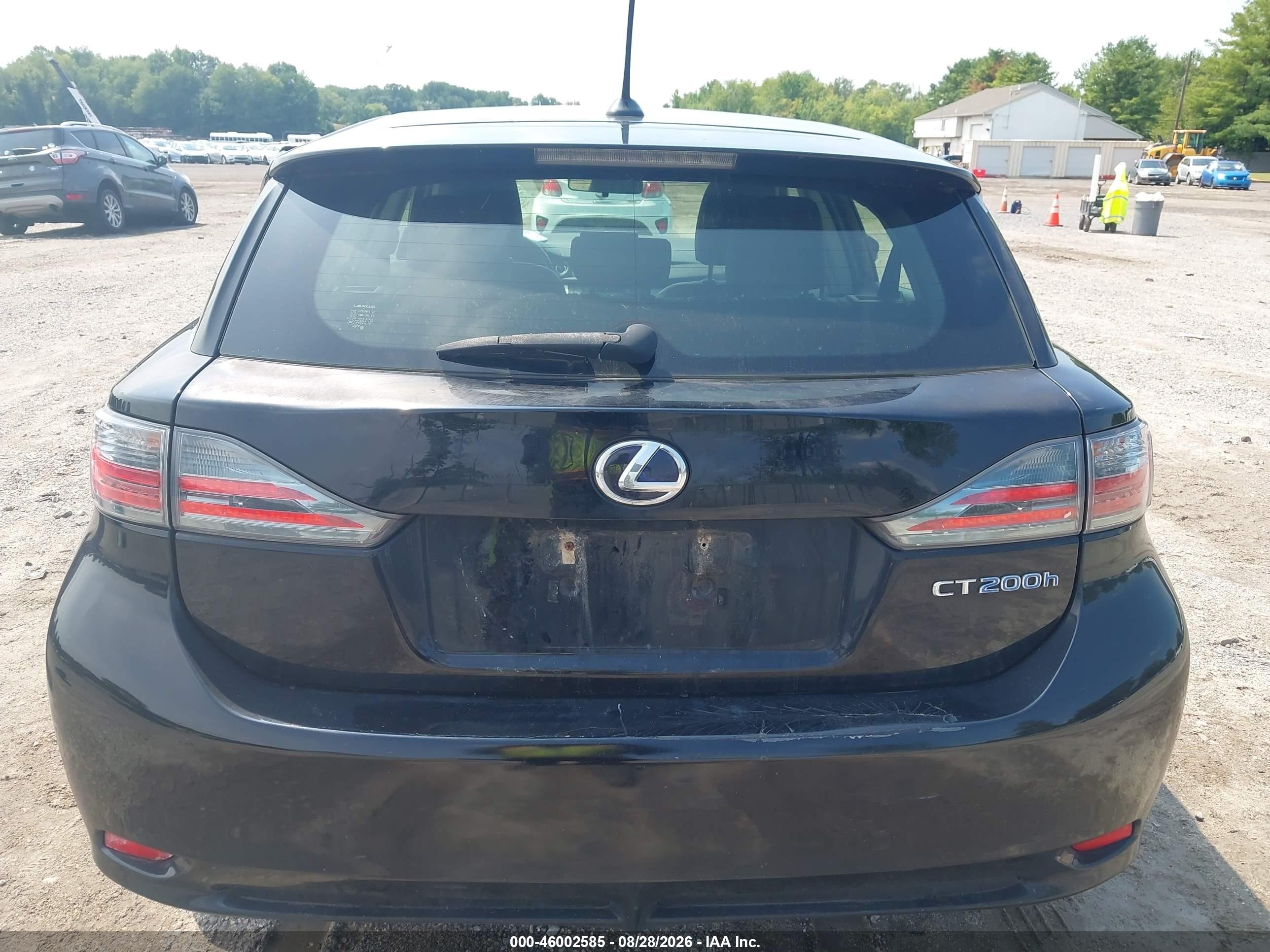 2012 Lexus Ct 200h Premium Black vin: JTHKD5BH9C2088177