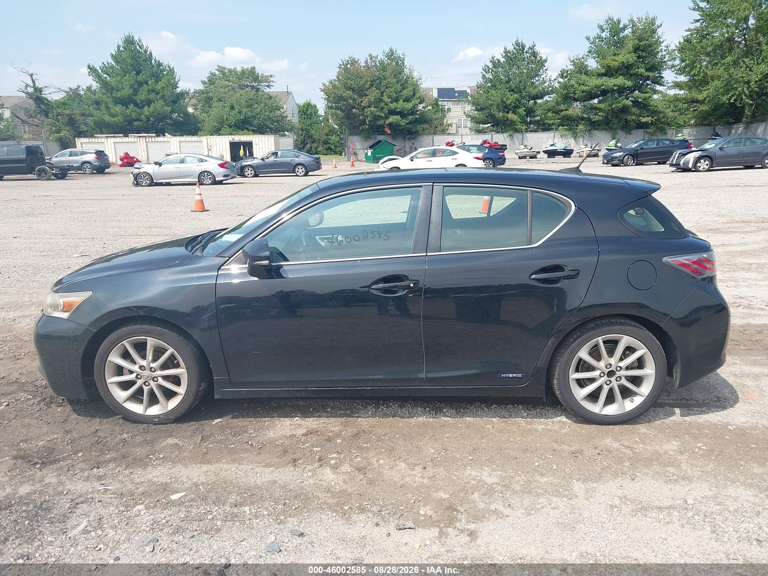 2012 Lexus Ct 200h Premium Black vin: JTHKD5BH9C2088177