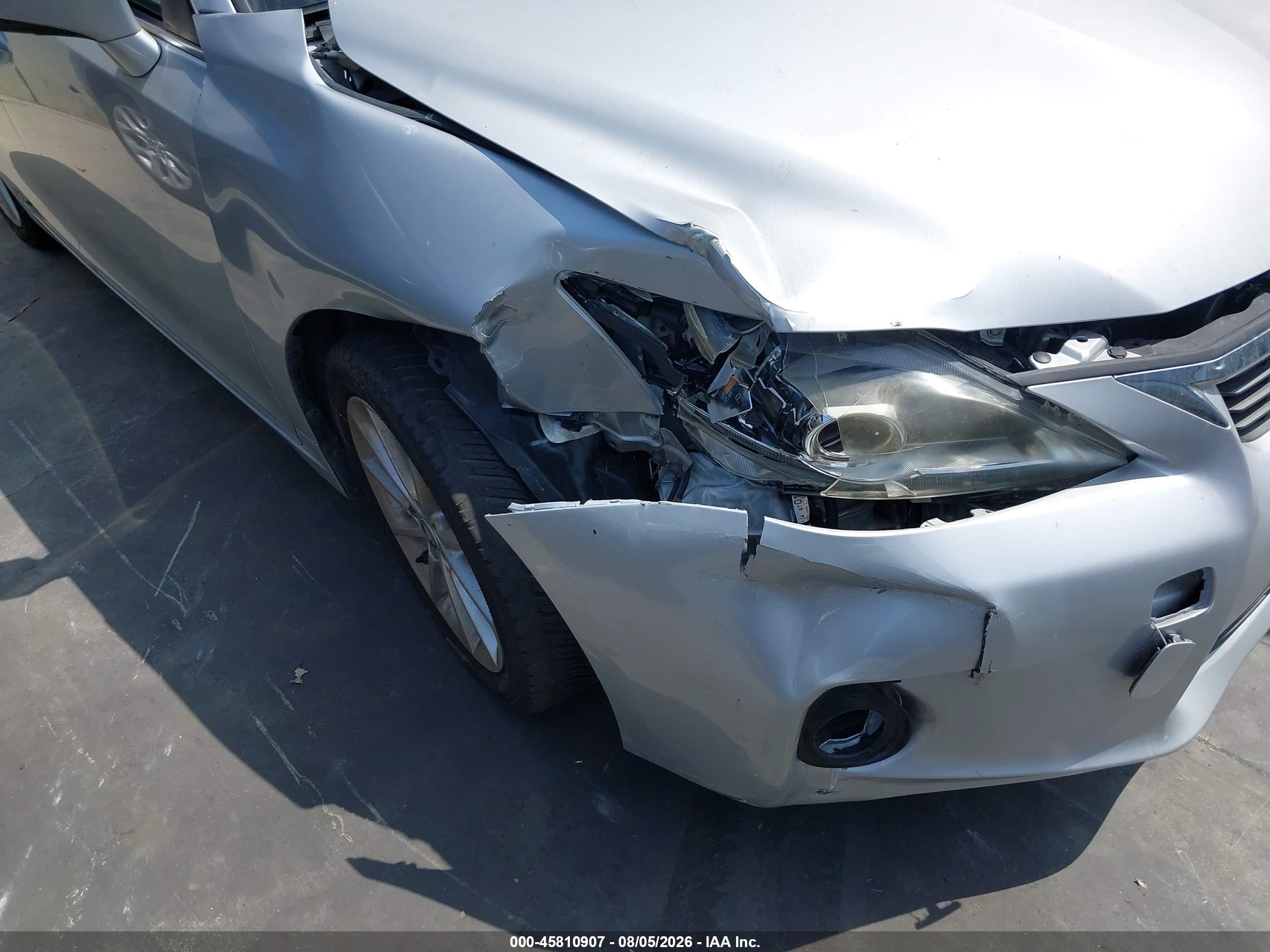 2012 Lexus Ct 200h Premium Silver vin: JTHKD5BH9C2105639