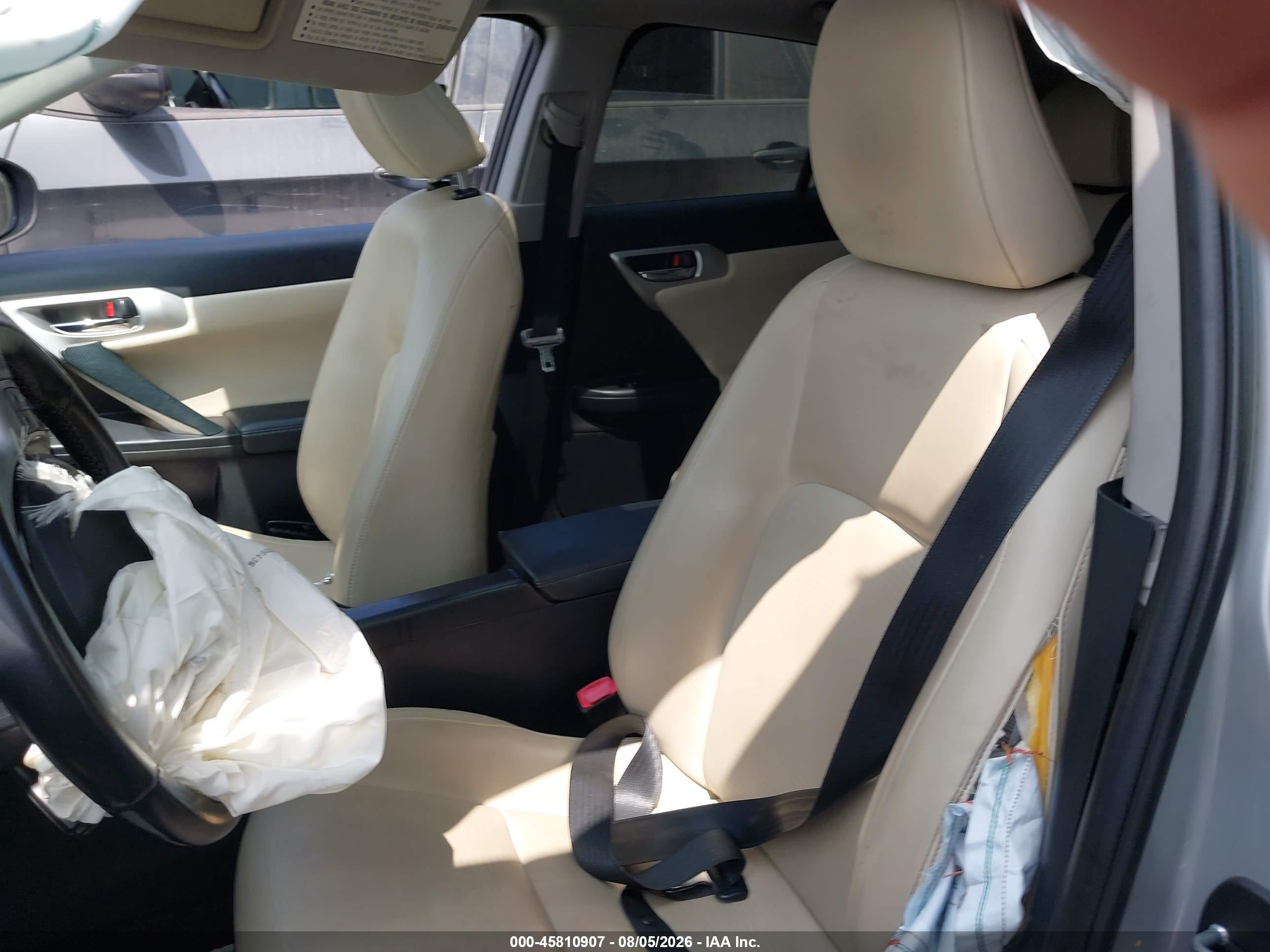 2012 Lexus Ct 200h Premium Silver vin: JTHKD5BH9C2105639