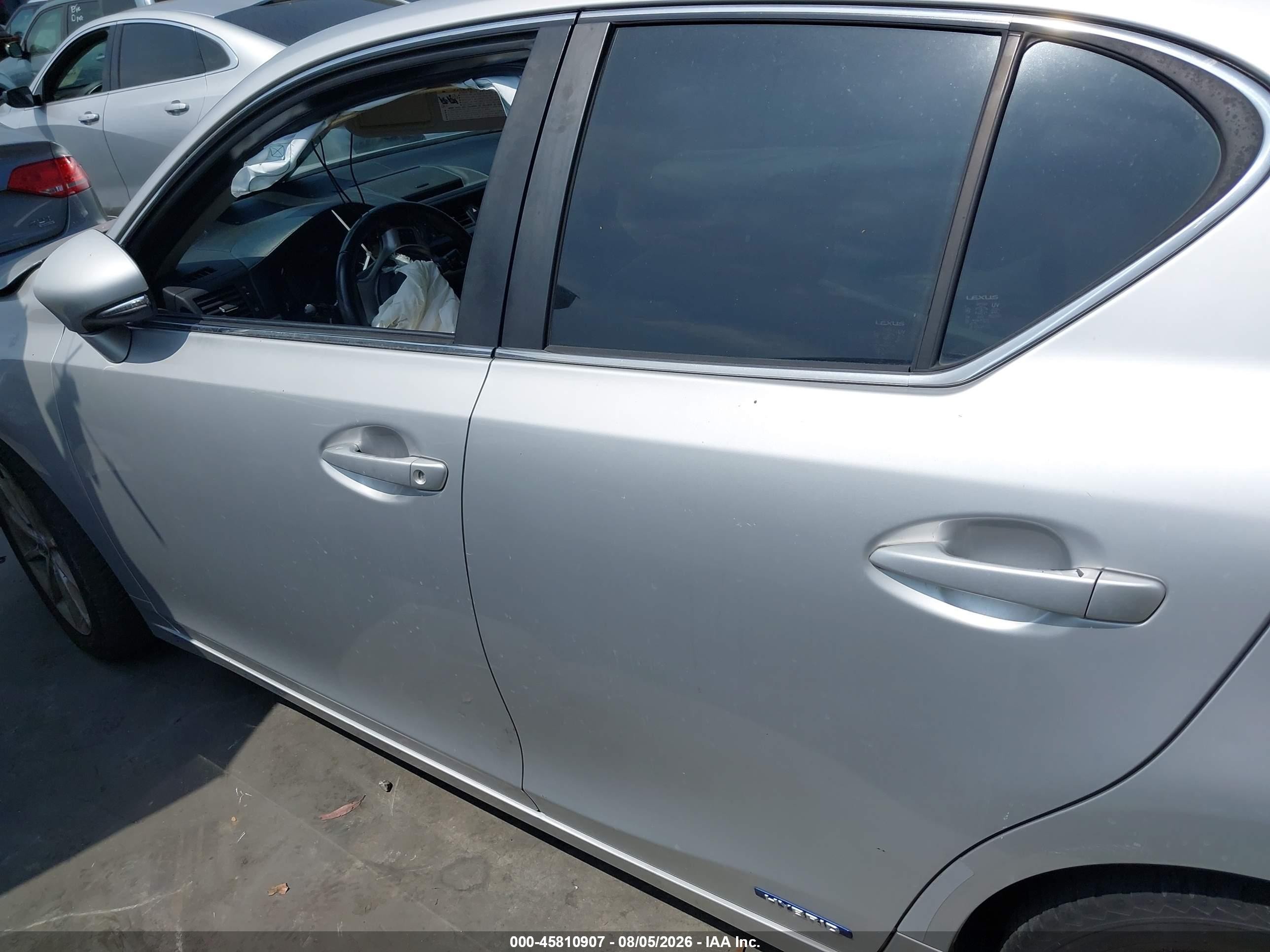 2012 Lexus Ct 200h Premium Silver vin: JTHKD5BH9C2105639