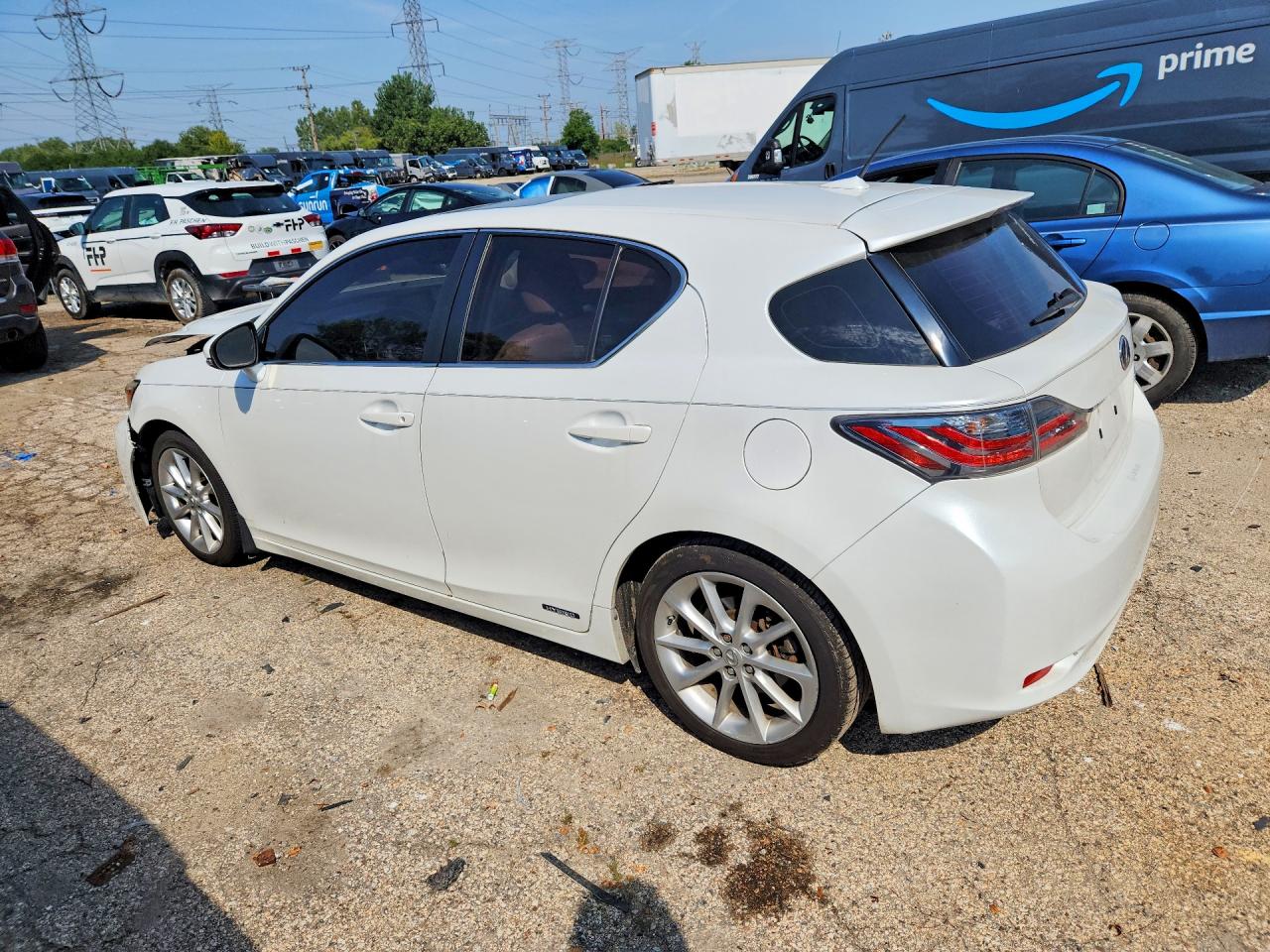 2013 Lexus Ct 200 White vin: JTHKD5BH9D2126203