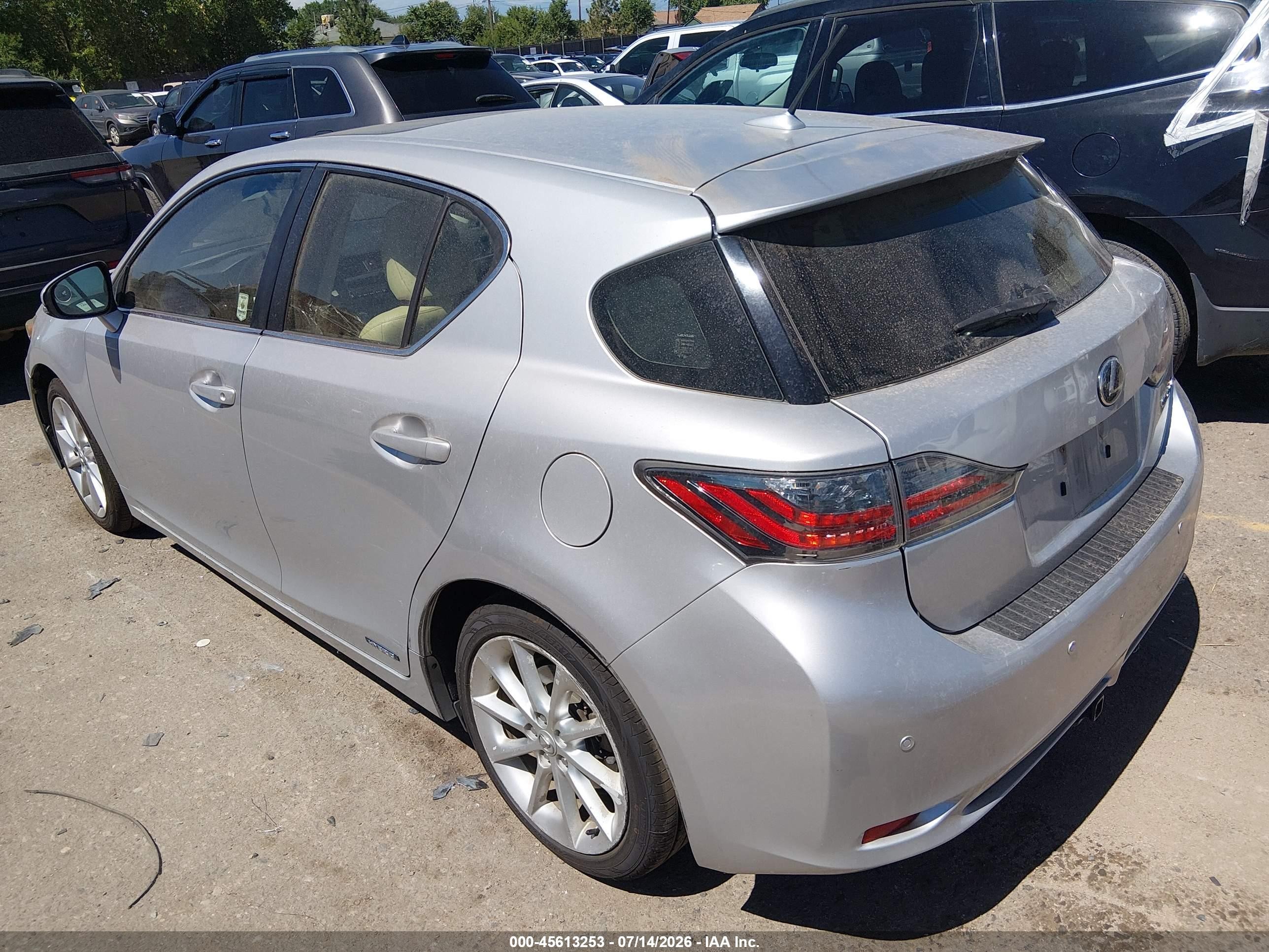 2013 Lexus Ct 200h   Gray vin: JTHKD5BH9D2132048