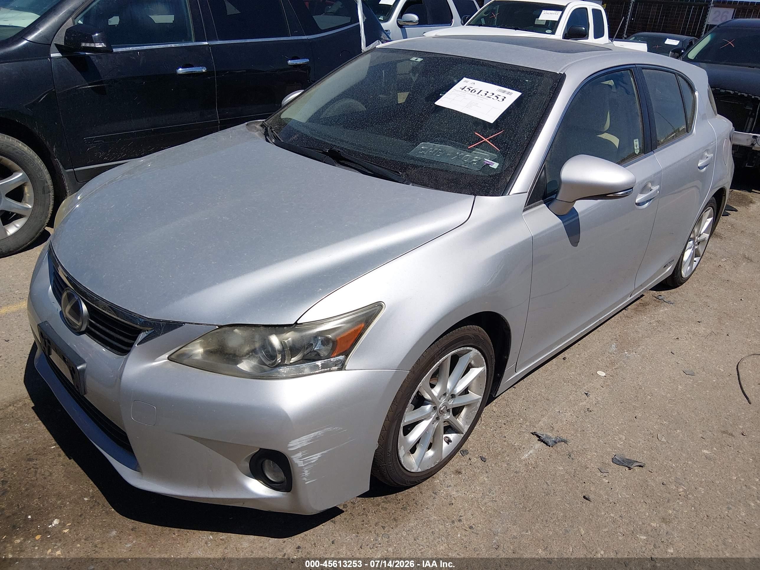 2013 Lexus Ct 200h   Gray vin: JTHKD5BH9D2132048