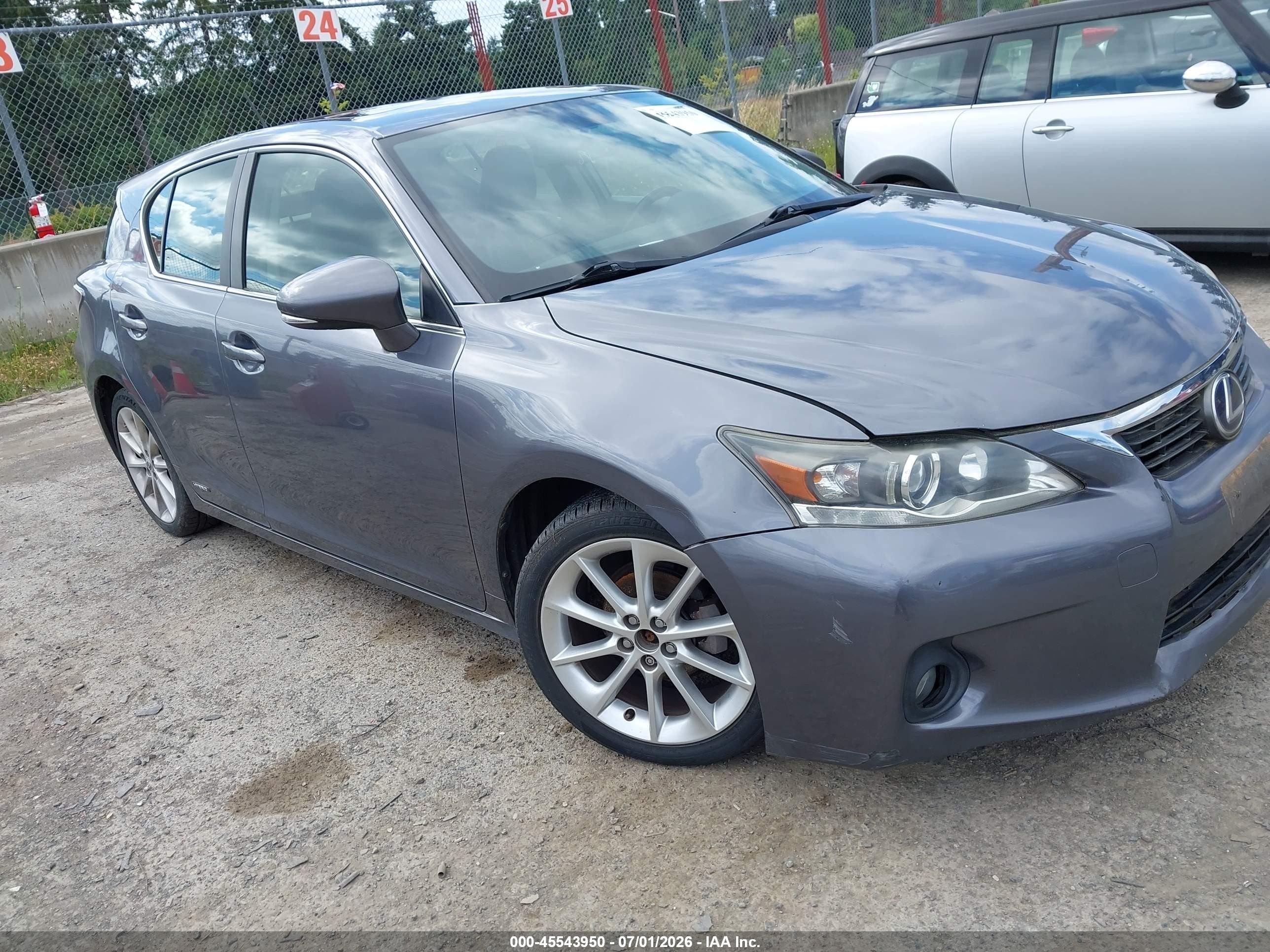 2013 Lexus Ct 200h   Gray vin: JTHKD5BH9D2132809