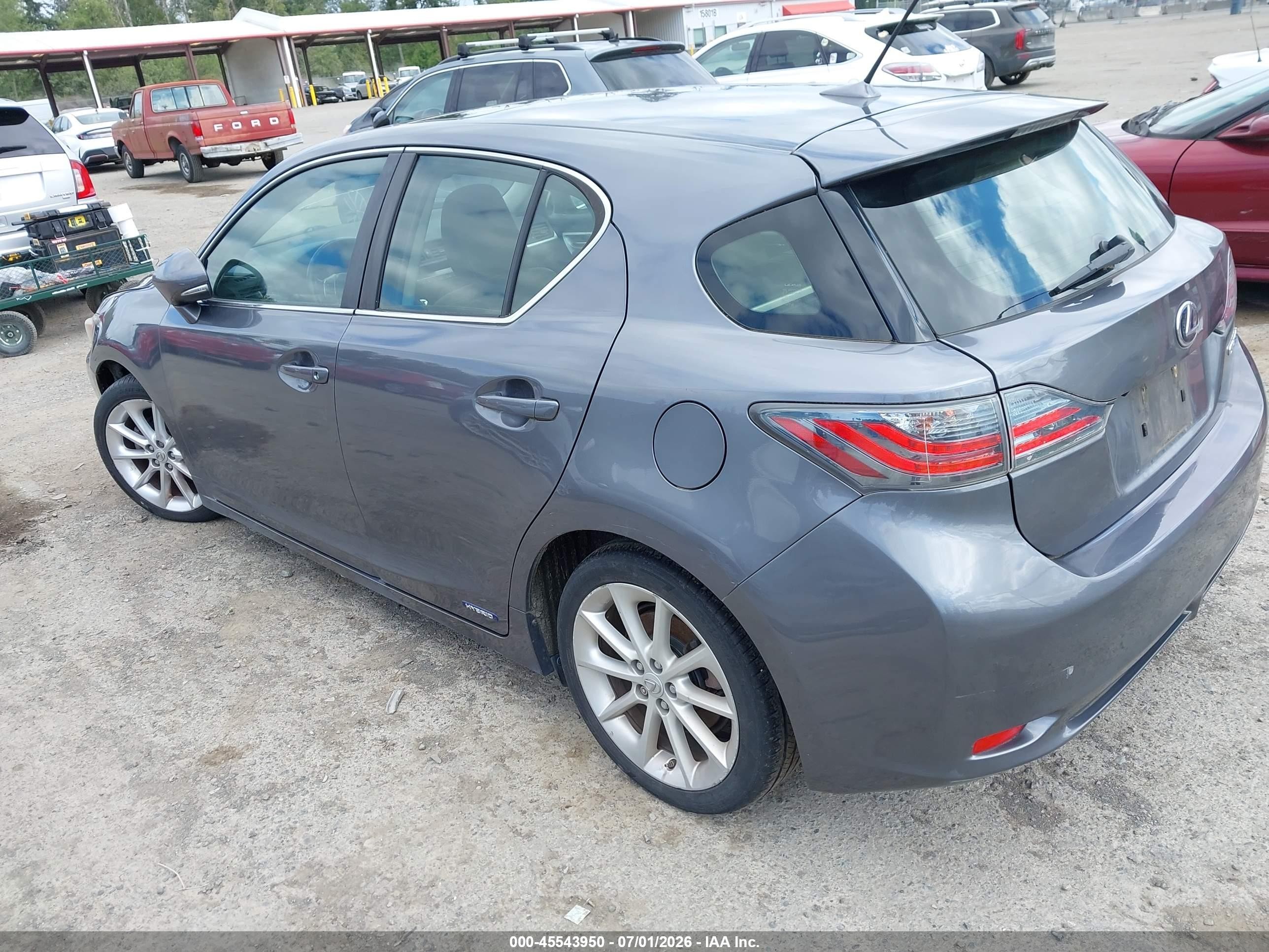 2013 Lexus Ct 200h   Gray vin: JTHKD5BH9D2132809