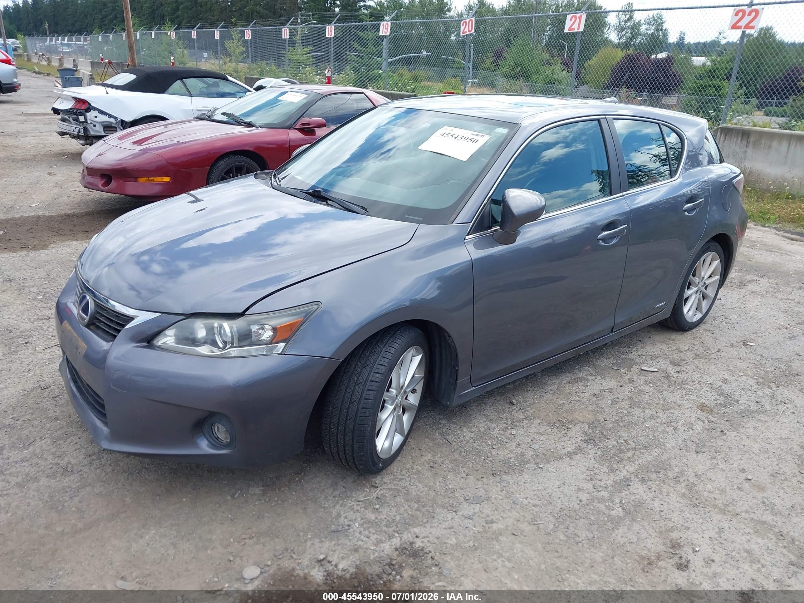 2013 Lexus Ct 200h   Gray vin: JTHKD5BH9D2132809
