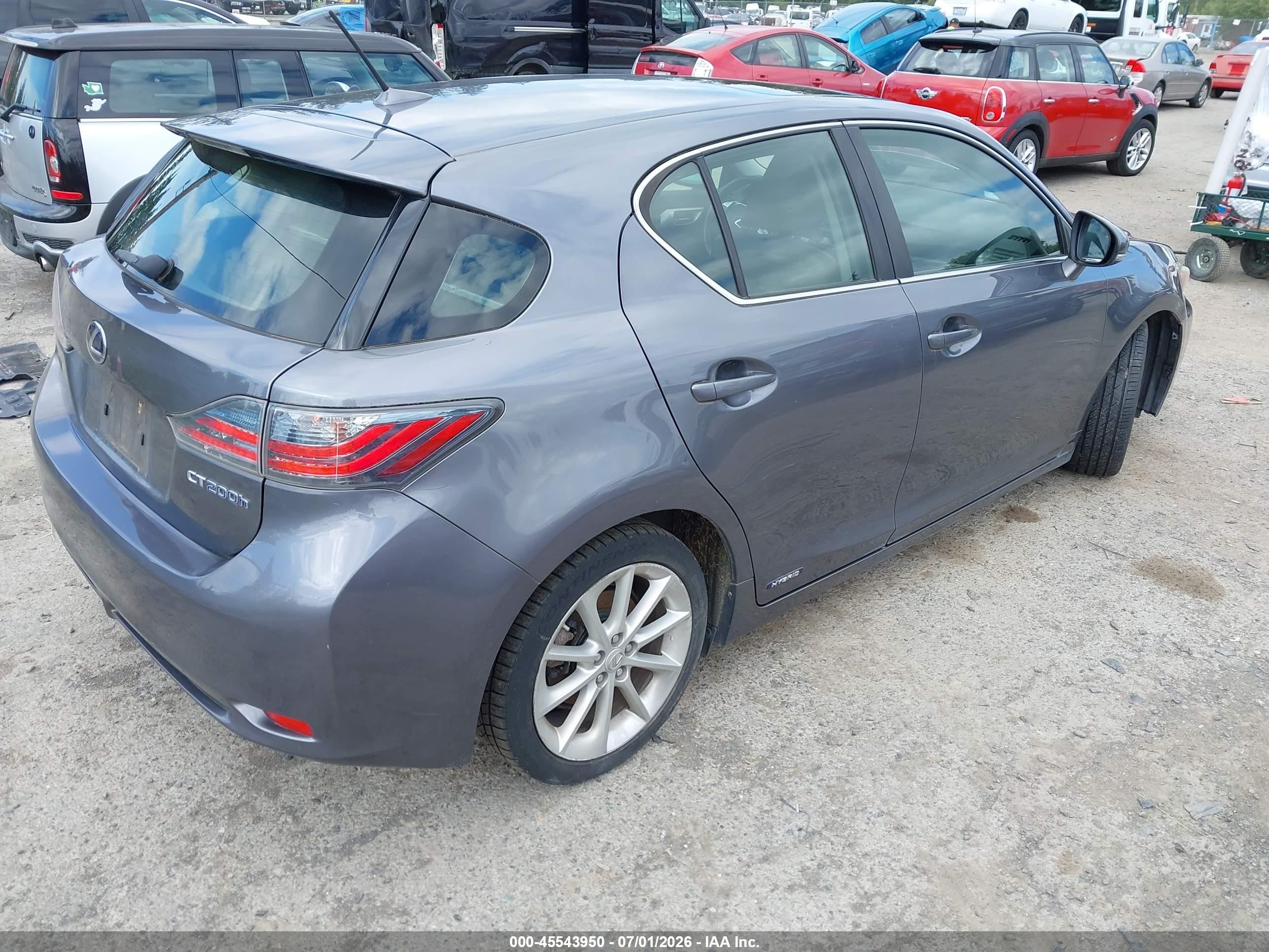2013 Lexus Ct 200h   Gray vin: JTHKD5BH9D2132809