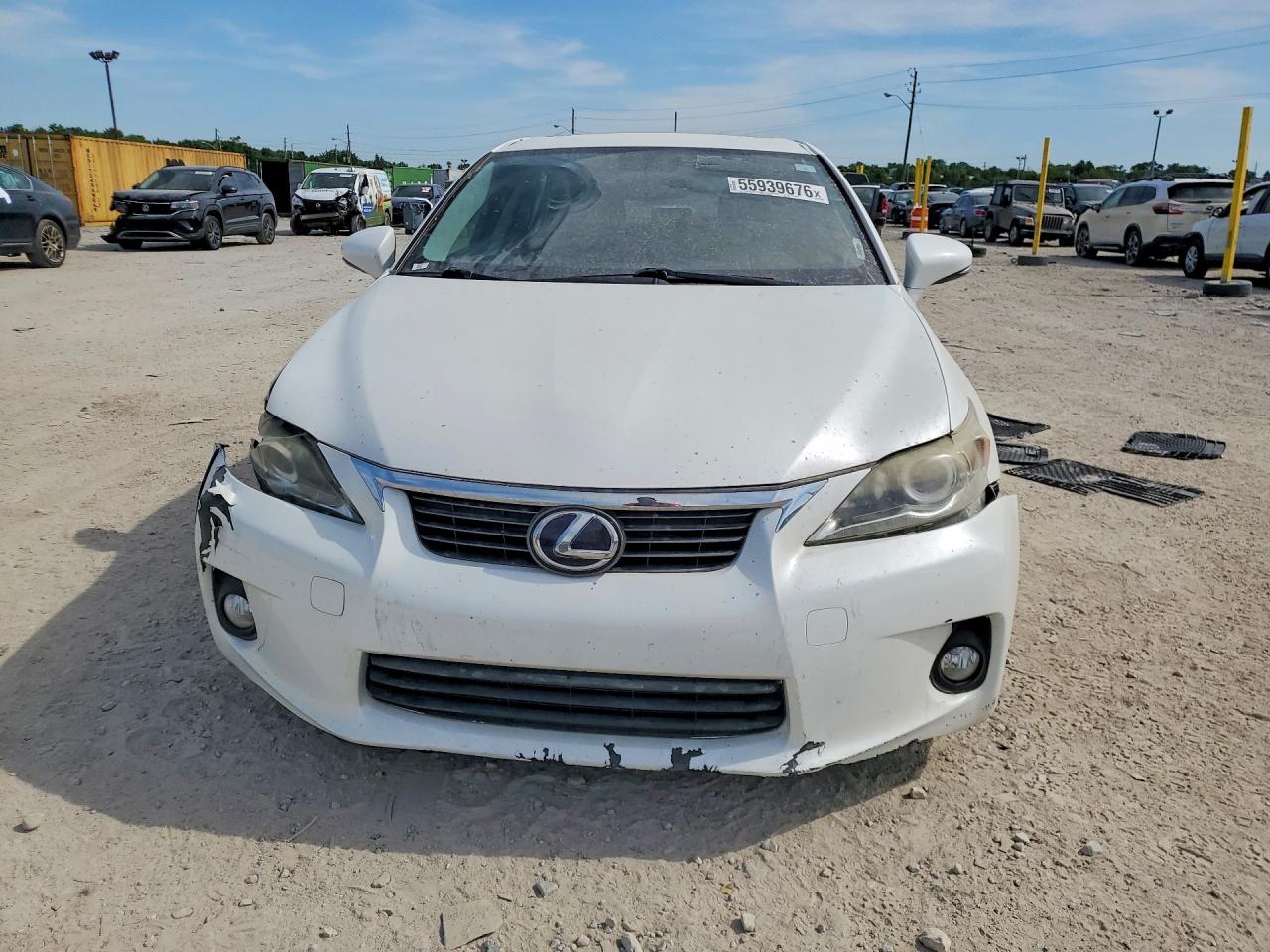 2013 Lexus Ct 200 White vin: JTHKD5BH9D2134267
