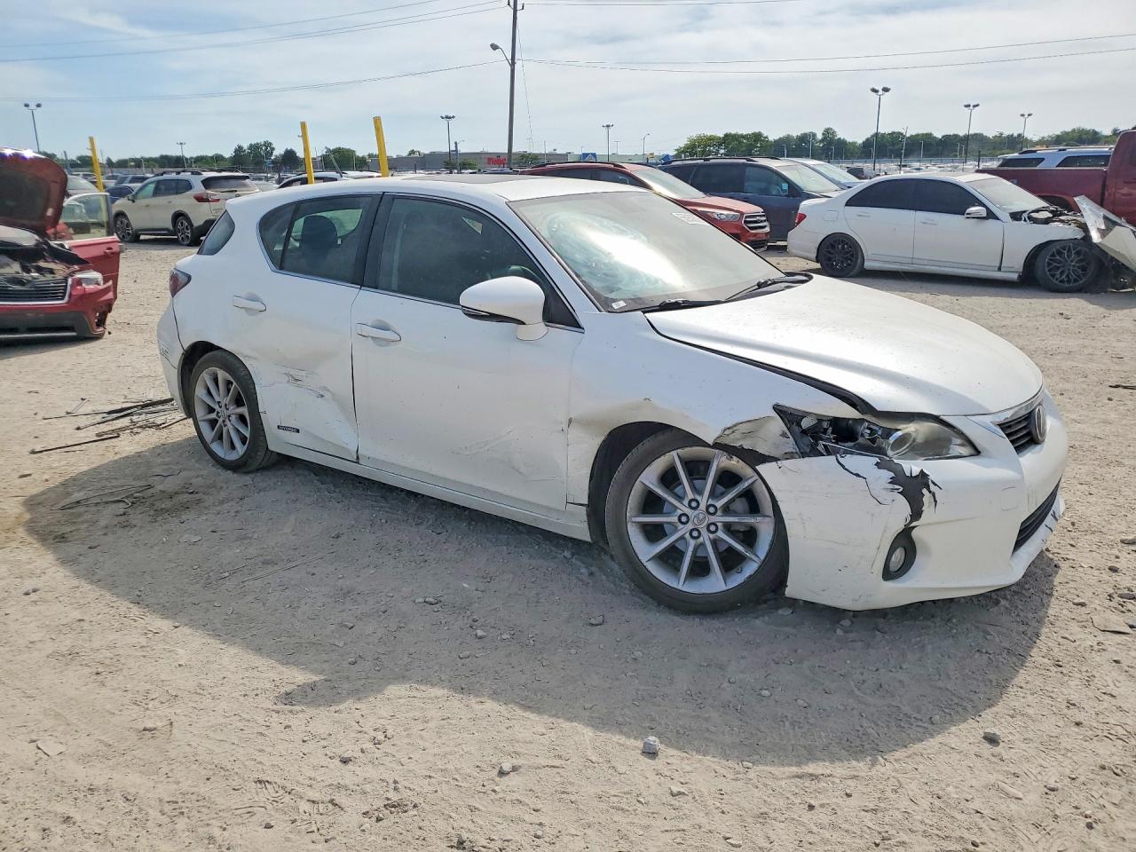 2013 Lexus Ct 200 White vin: JTHKD5BH9D2134267