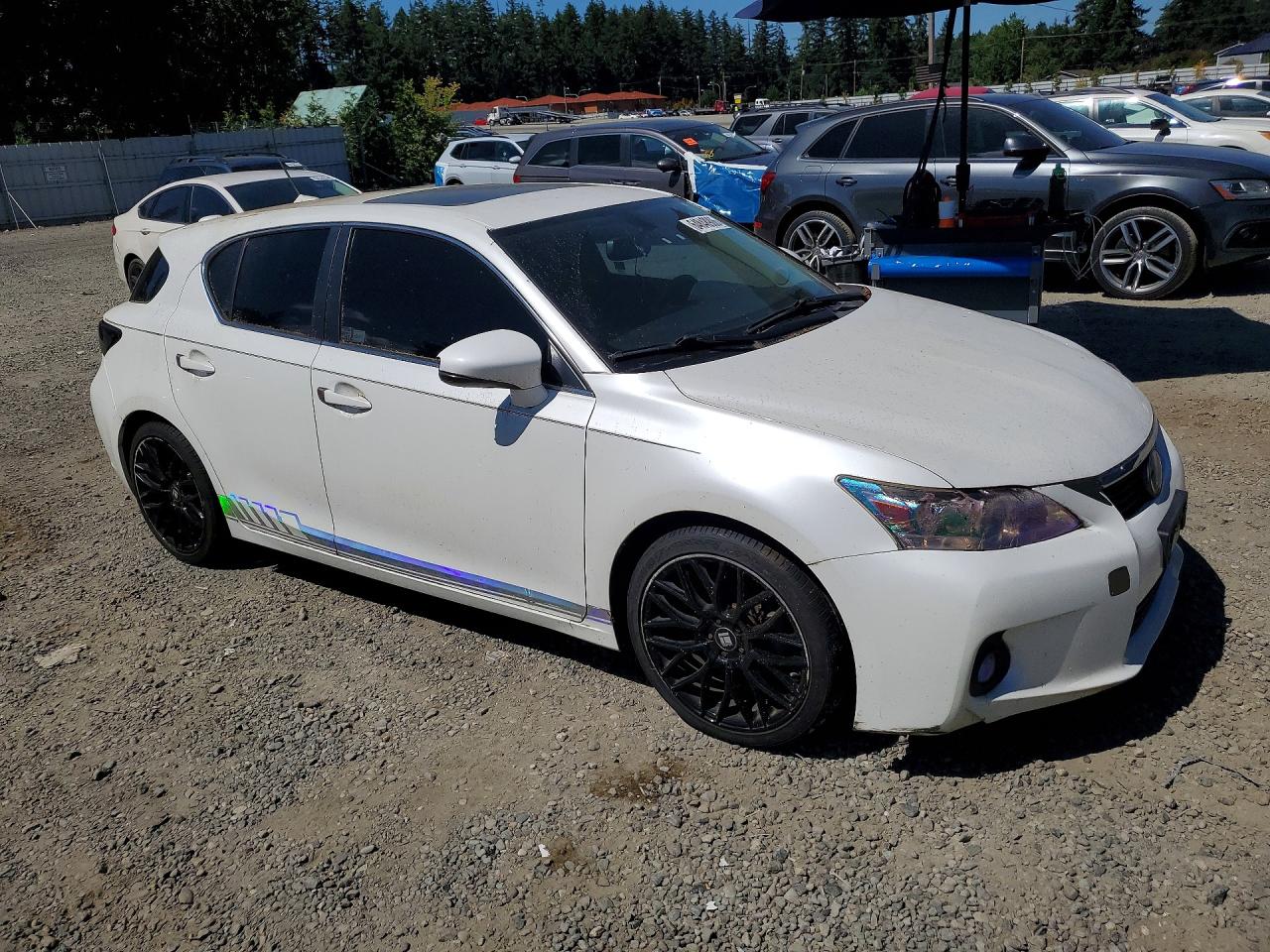 2013 Lexus Ct 200 White vin: JTHKD5BH9D2167091
