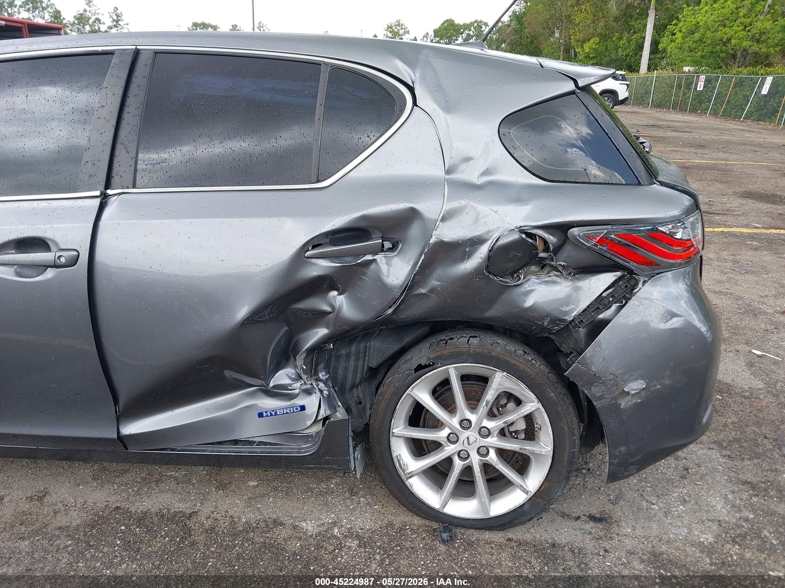 2013 Lexus Ct 200h   Gray vin: JTHKD5BH9D2169794