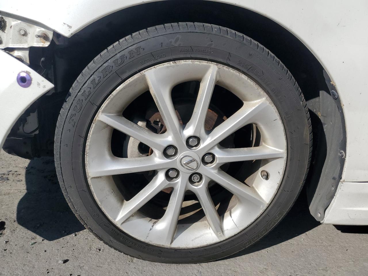 2013 Lexus Ct 200 White vin: JTHKD5BH9D2171514 Damage: Left Front Wheel, Curb Rash, > 12 Inches