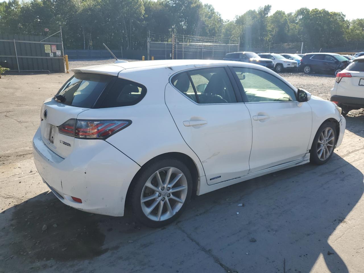 2013 Lexus Ct 200 White vin: JTHKD5BH9D2171514 Damage: Right Qtr Panel, Multiple Scratches Heavy, 3