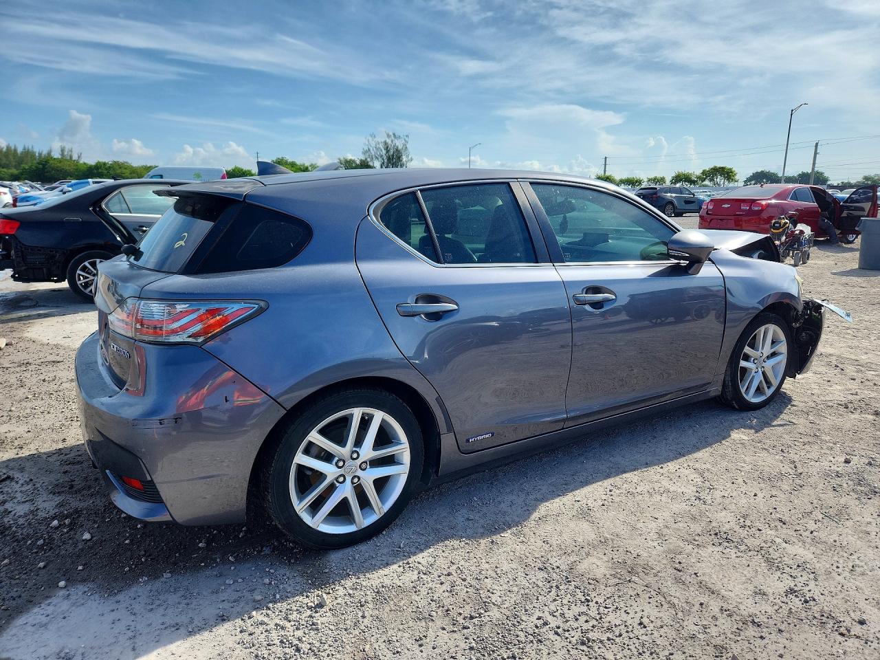 2014 Lexus Ct 200 Gray vin: JTHKD5BH9E2181400