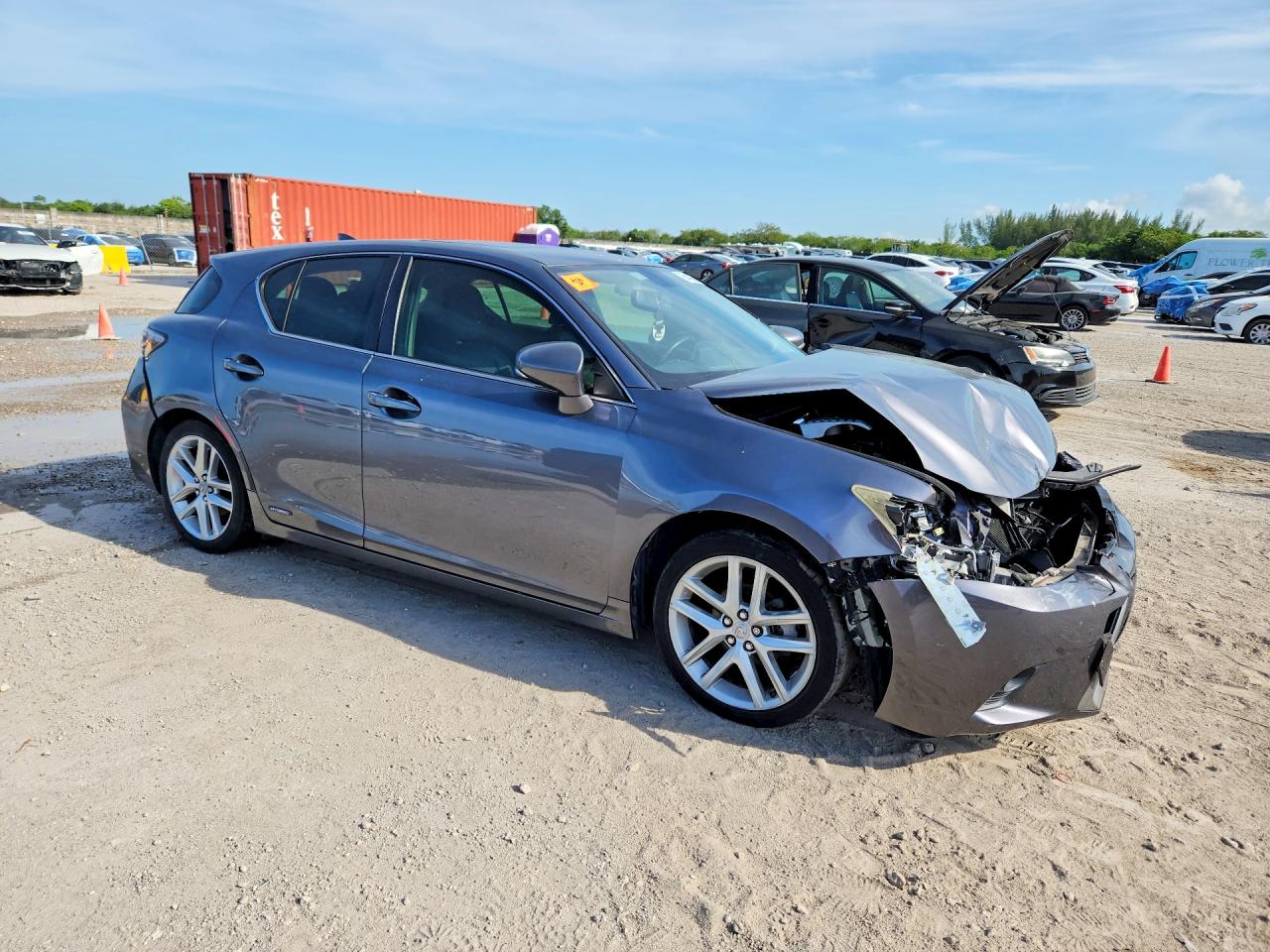 2014 Lexus Ct 200 Gray vin: JTHKD5BH9E2181400